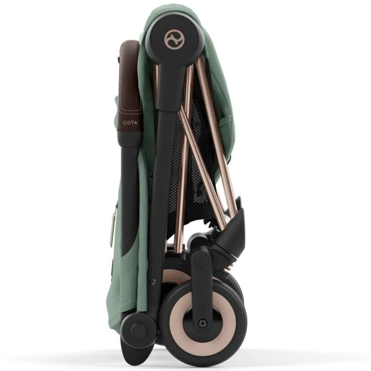 Коляска прогулочная Cybex Coya шасси Rosegold с дождевиком и бампером