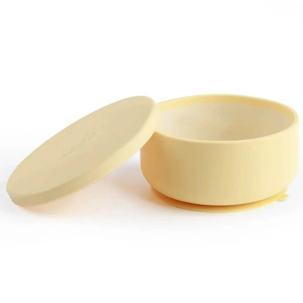 Миска edda силиконовая на присоске с крышкой