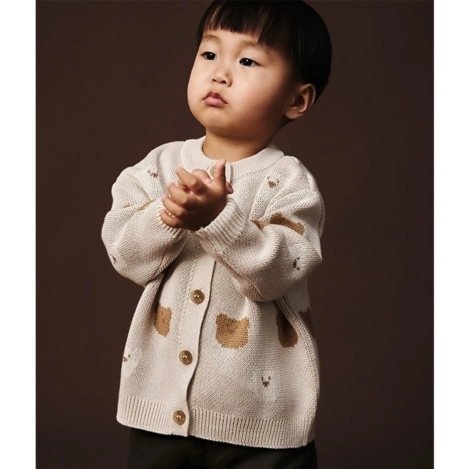 Кардиган детский LoomKnits Мишки бежевый