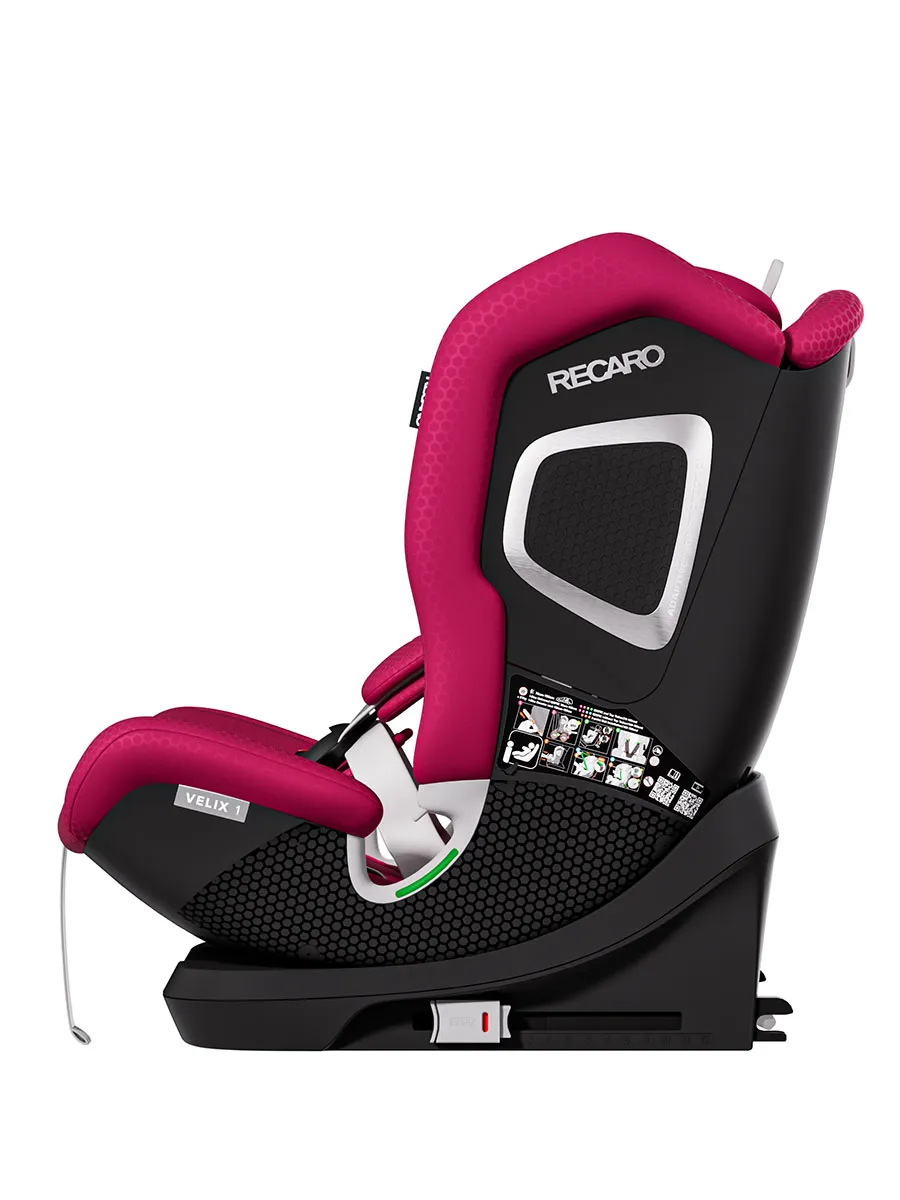 Автокресло 1/2/3 RECARO Velix 1, розовый (wow pink), от 15 месяцев до 12 лет, 9-36 кг, isofix. Изображение 9
