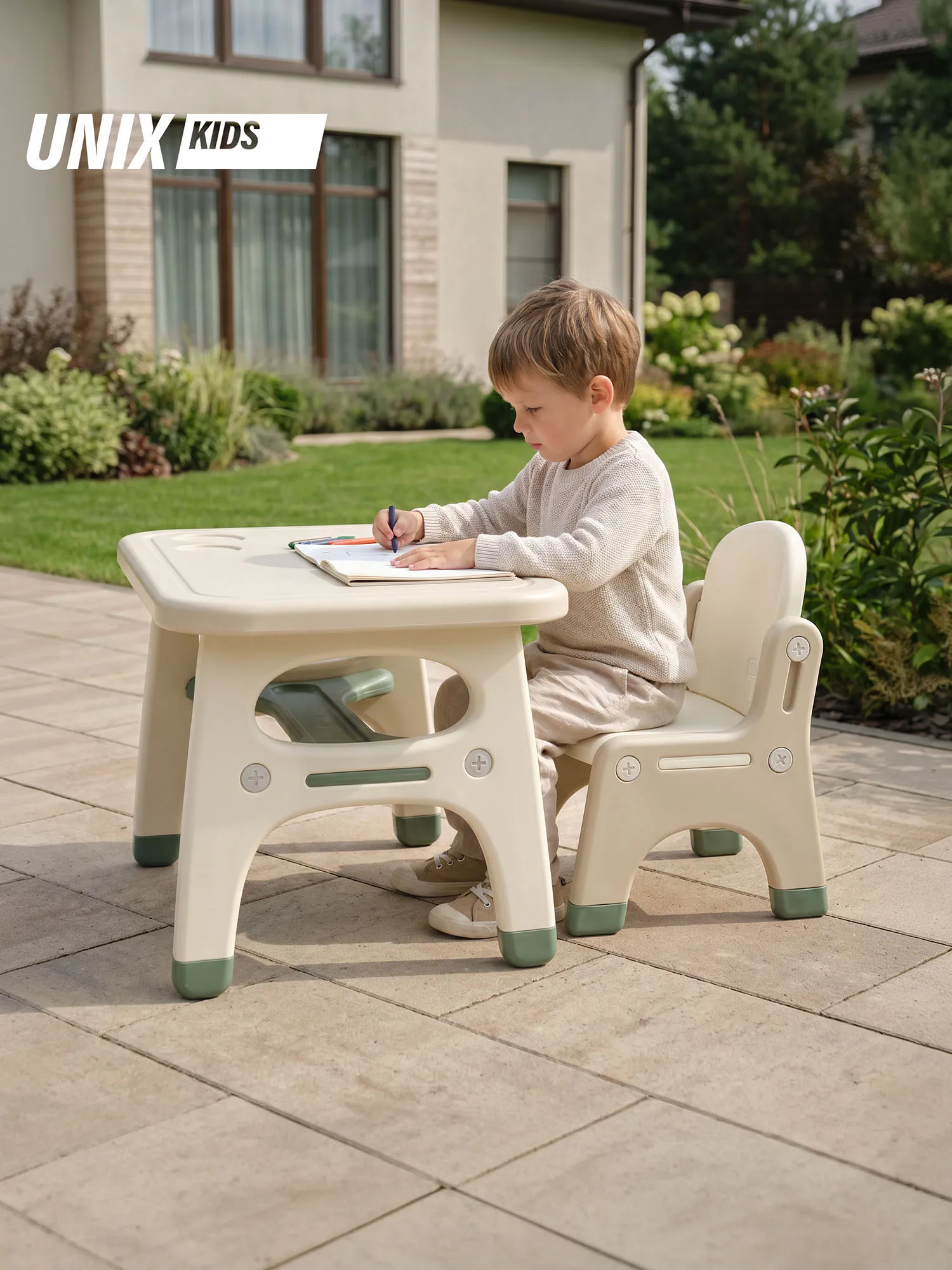 Стол со стульчиком UNIX Kids Dino Зеленый (Green) PTABLE1CHDINOGR. Изображение 5