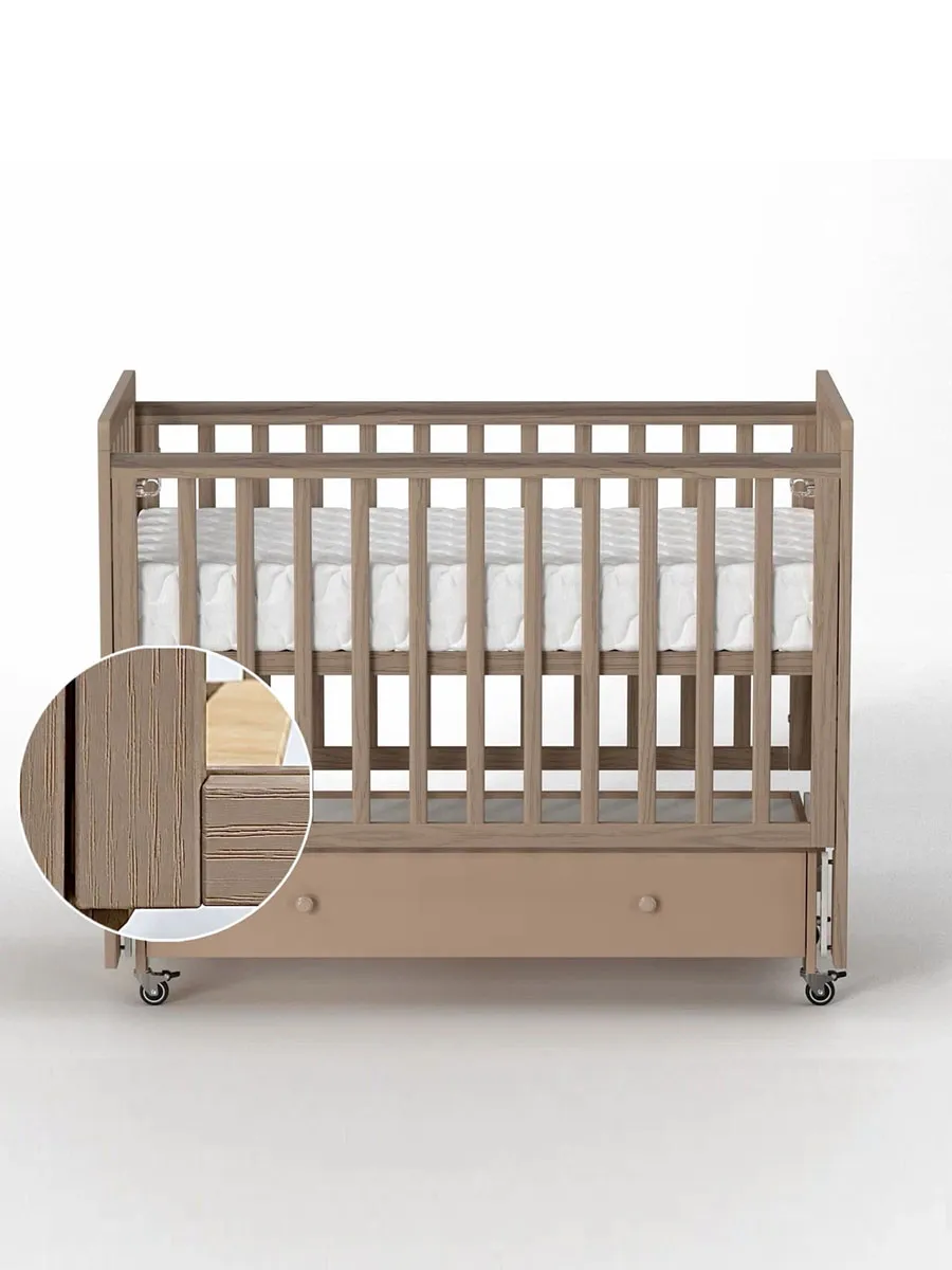 Кровать ANTEMI Classic Sleep Premium 120х60 с ящиком-маятником капучино НИК 24