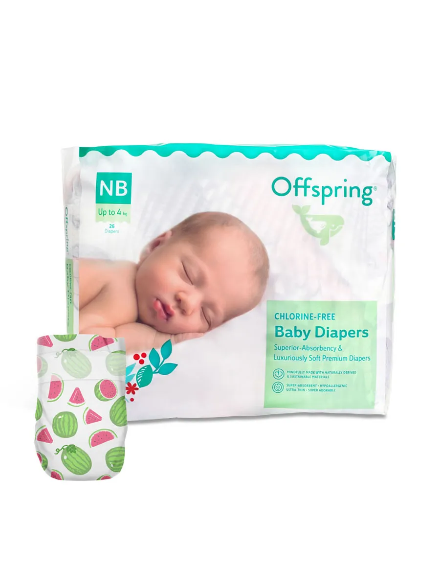 Подгузники Offspring NB 2-4 кг Авокадо 26 шт