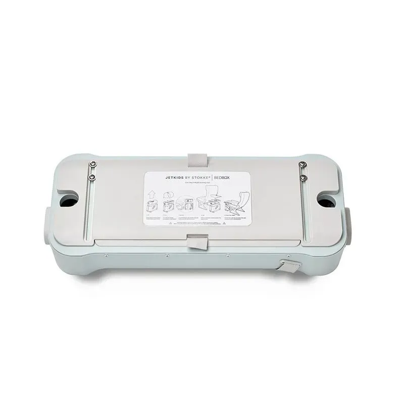 Чемодан JetKids by Stokke BedBox Green Aurora 534502  + Плед FUNNABABY Capelli белый 9215