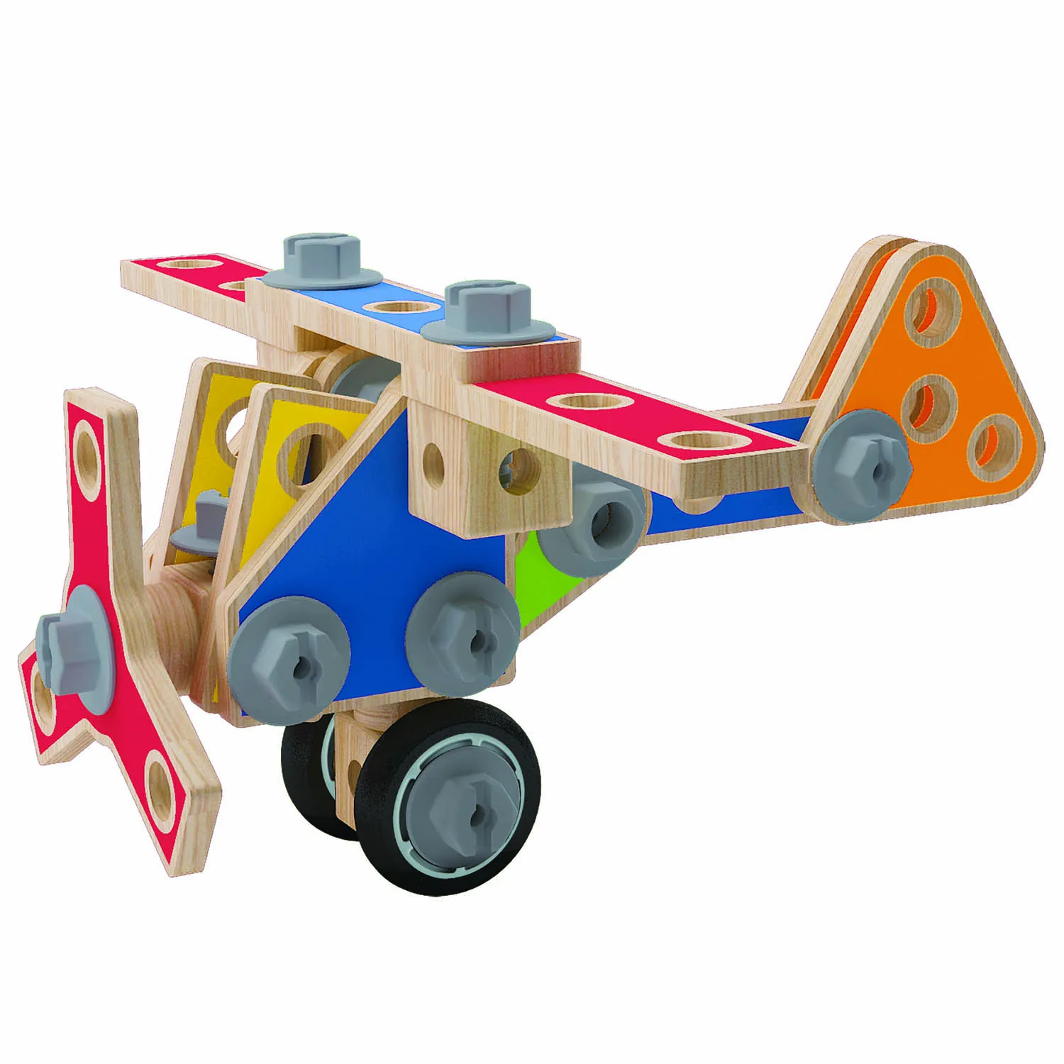 Конструктор детский HAPE Мастер 62 элемента, деревянный E3081_HP