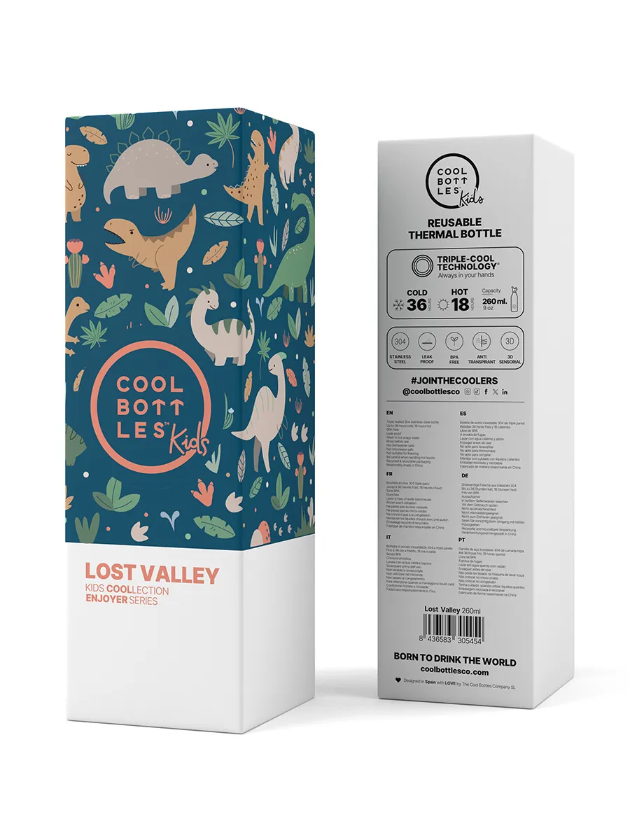 Термос-термобутылка Cool Bottles Kids серия Enjoyer Lost Valley 260мл CBBK26LV. Изображение 3