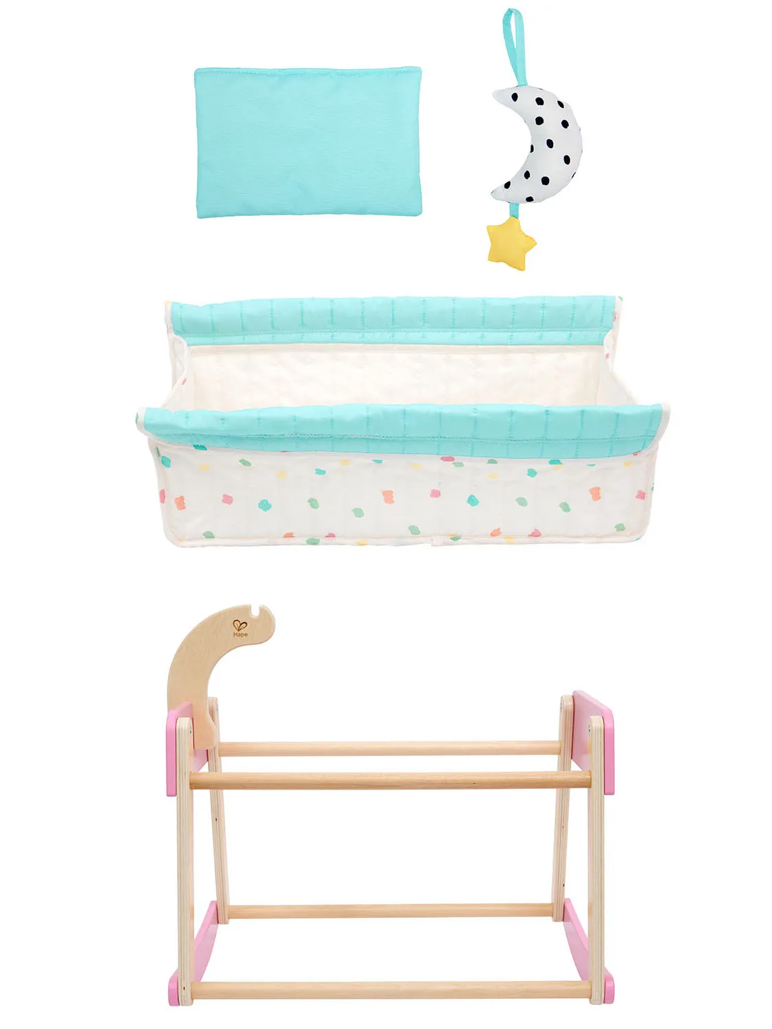 Люлька для куклы HAPE «Играем вместе» E3608_HP