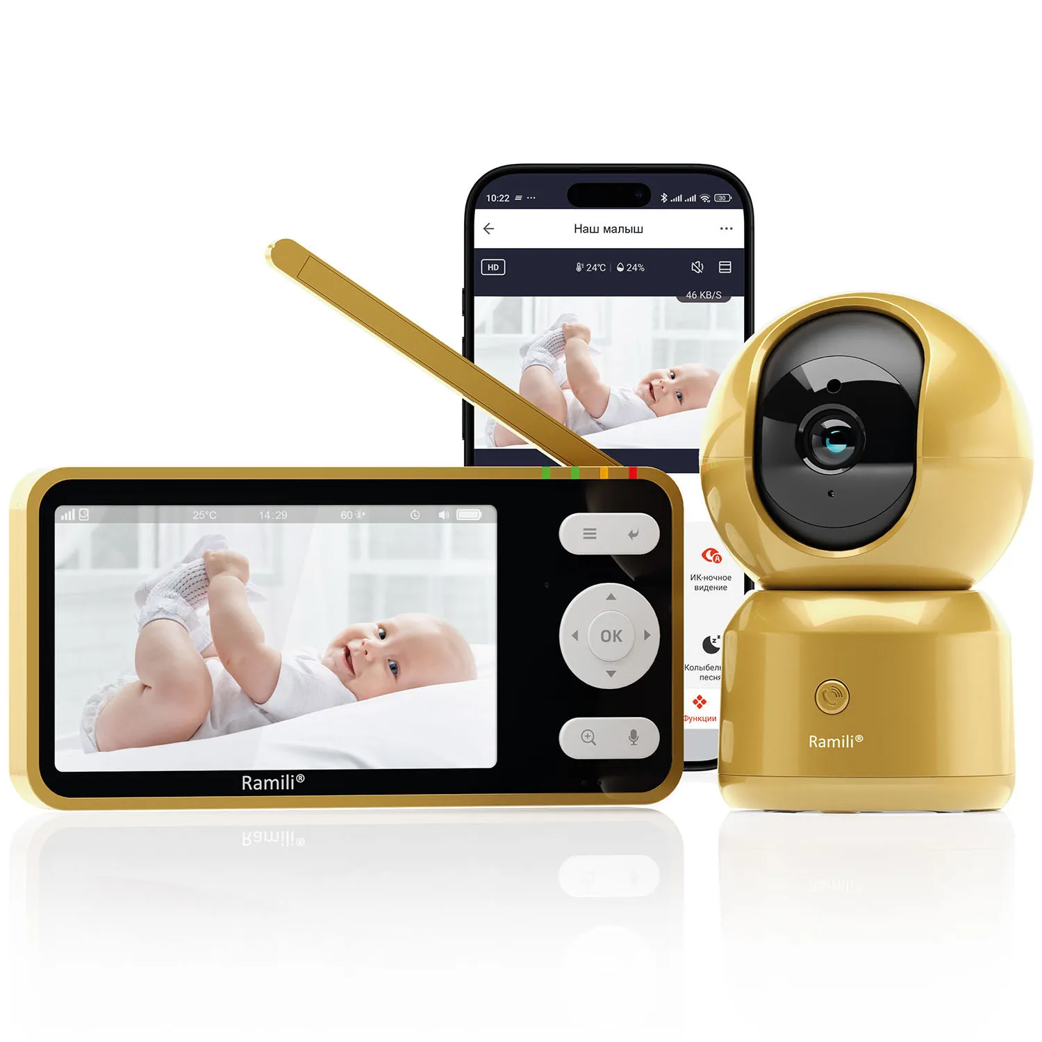 Видеоняня Ramili Baby RV1500GOLD