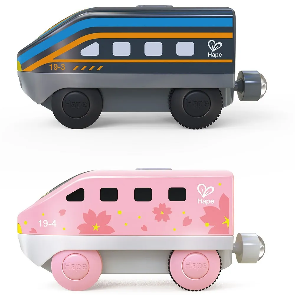 Игрушечные локомотивы Hape «Мой поезд» на батарейках 4 шт. E3789_HP