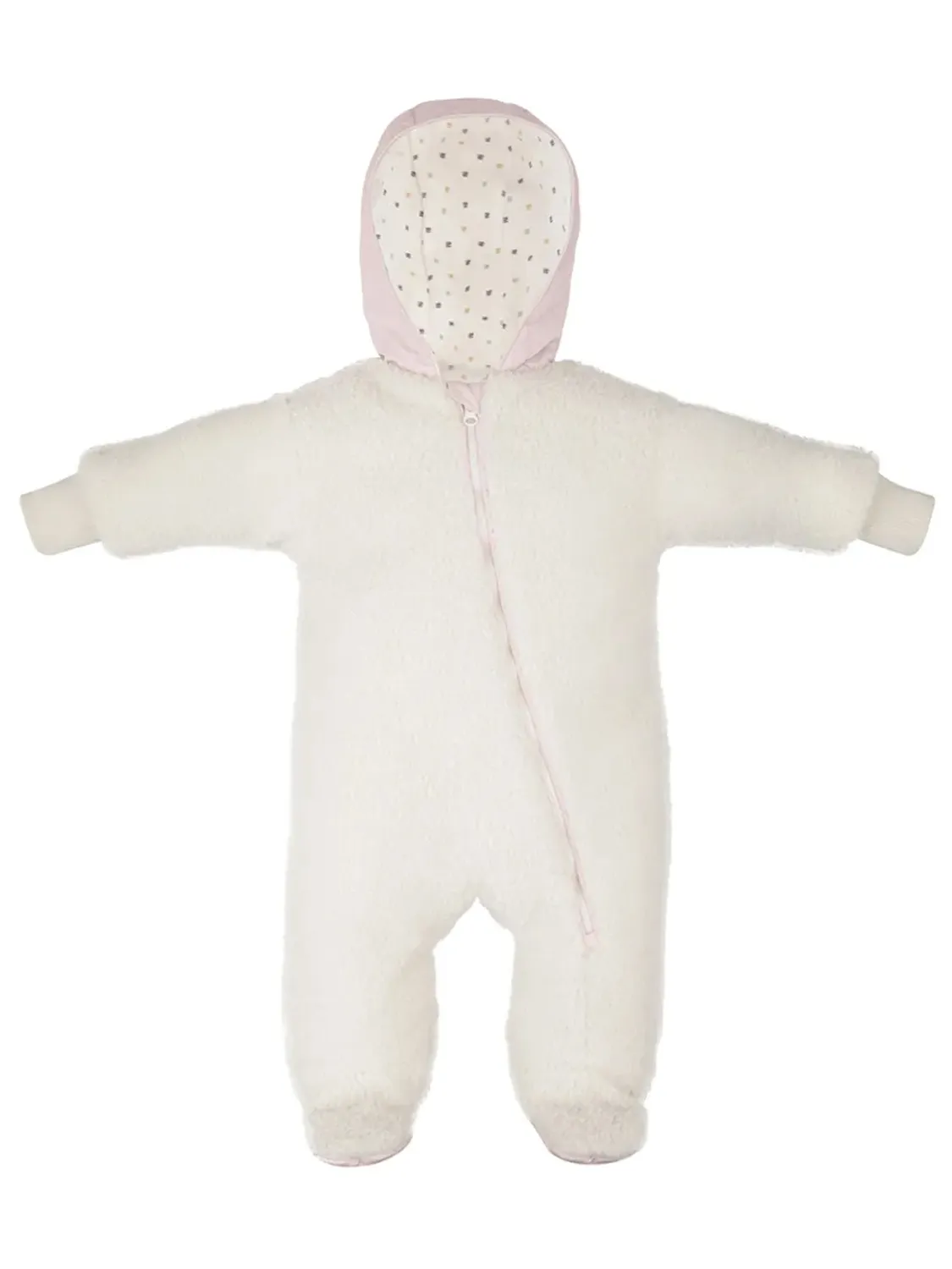 Комбинезон детский утепленный Mansita Teddy цвет розово-белый