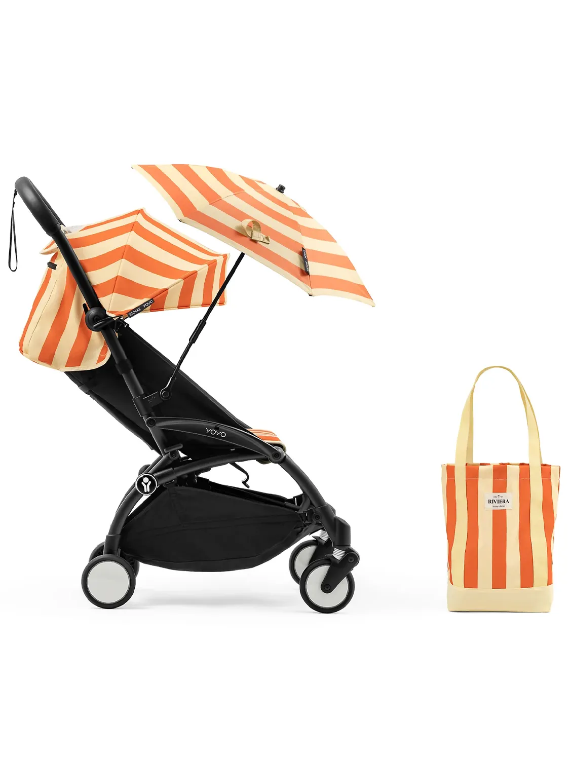 Коляска прогулочная Stokke YOYO3 Ривьера Капри, рама черная, летний комплект. Изображение 1