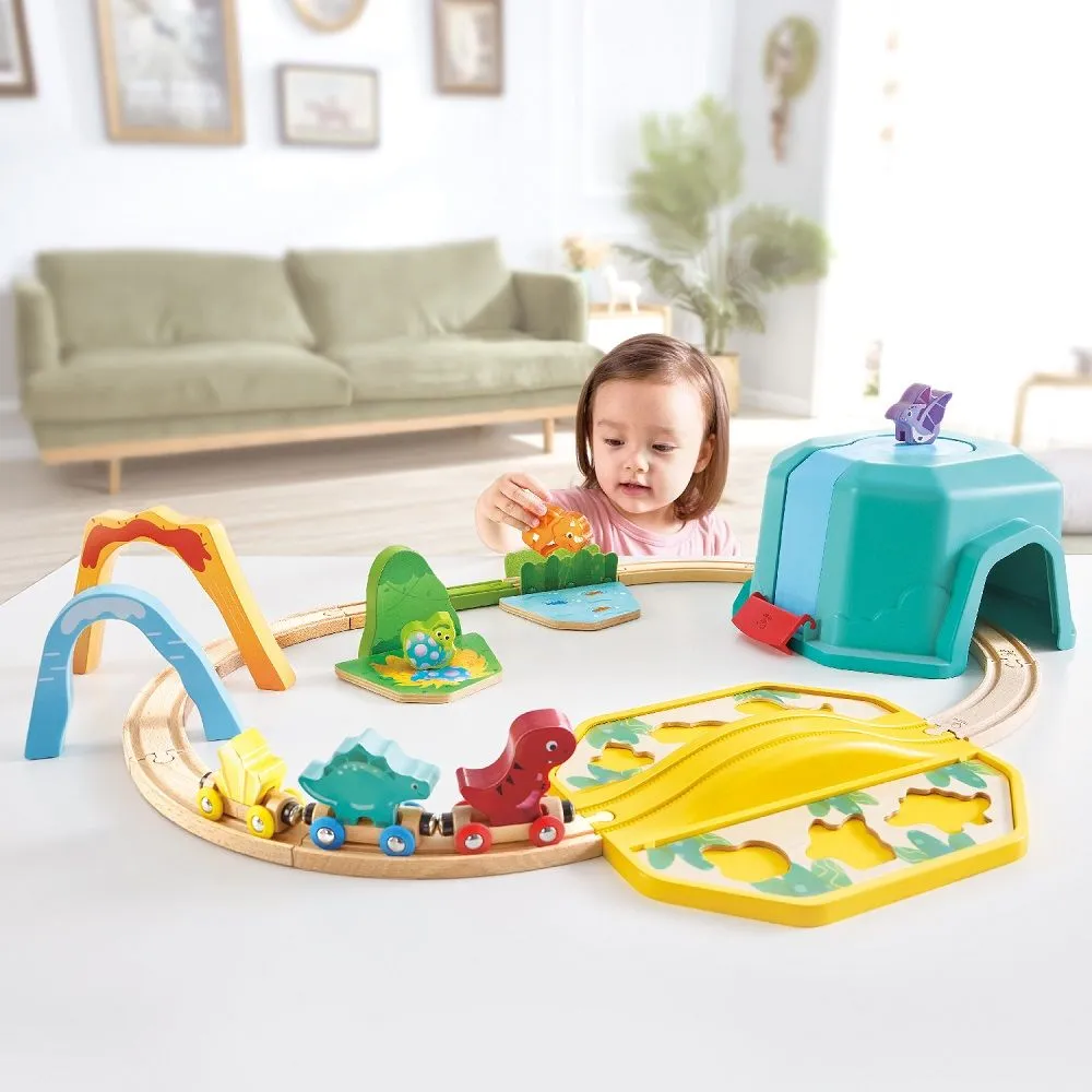 Железная дорога Hape «Динозаврики в контейнере» 27 элементов E3828_HP