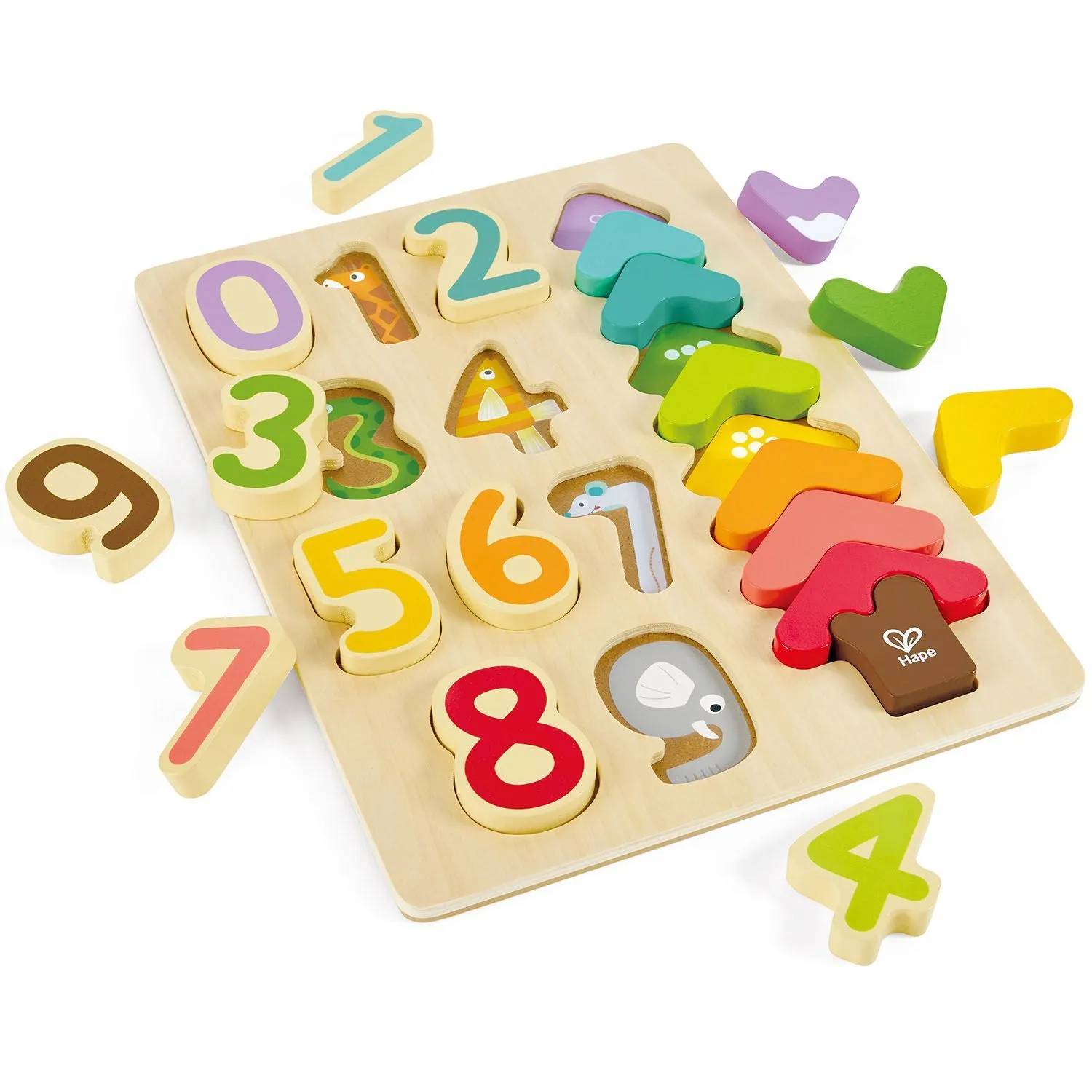 Пазл HAPE для детей «Умняша» Цвета и цифры, 20 элементов E1657_HP