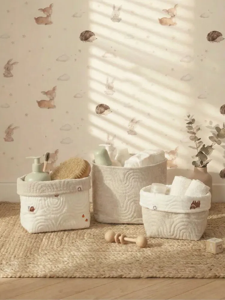 Корзины для хранения BUBA KIDS 3 шт. Заповедный лес/Натуральный BKBASK101. Изображение 6