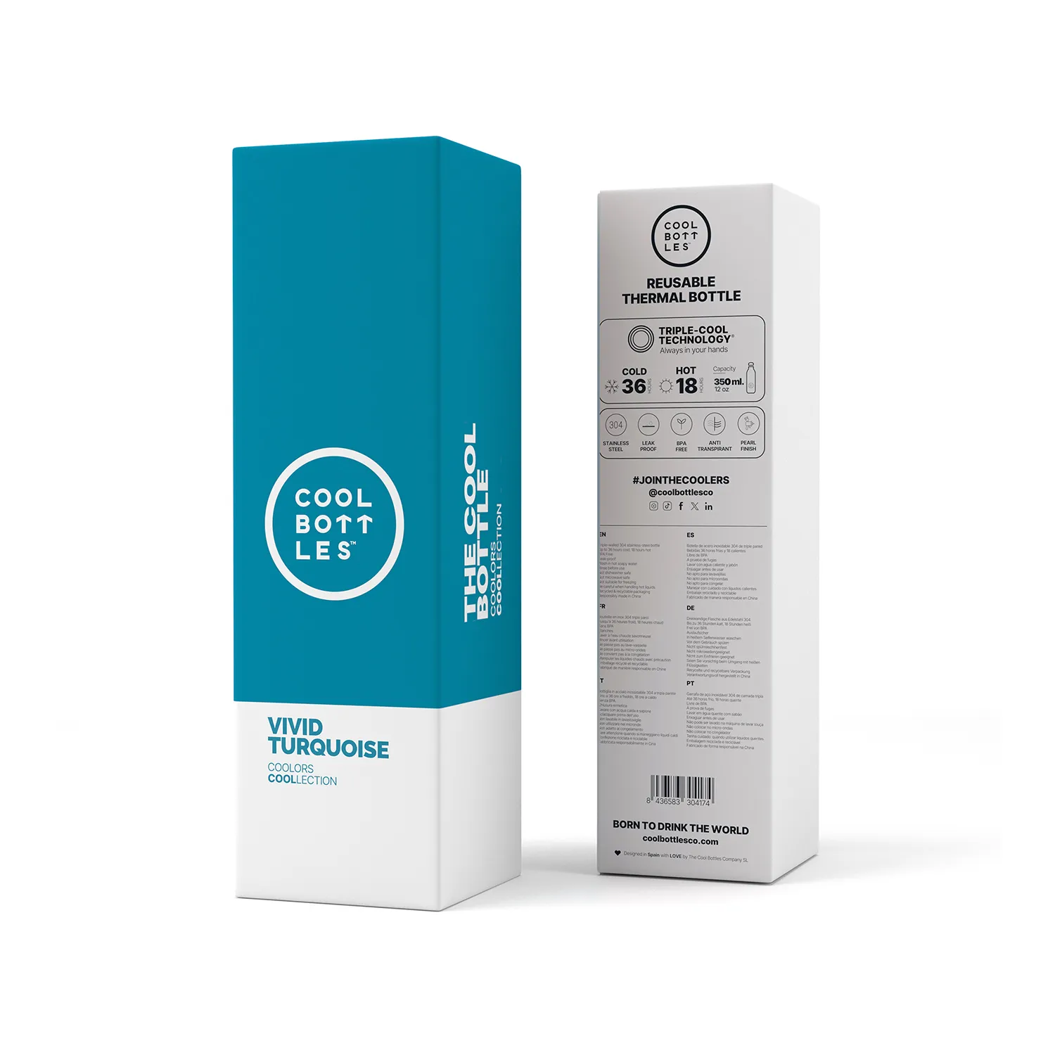 Термос-термобутылка Cool Bottles Vivid Turquoise 350 мл CB350VIT