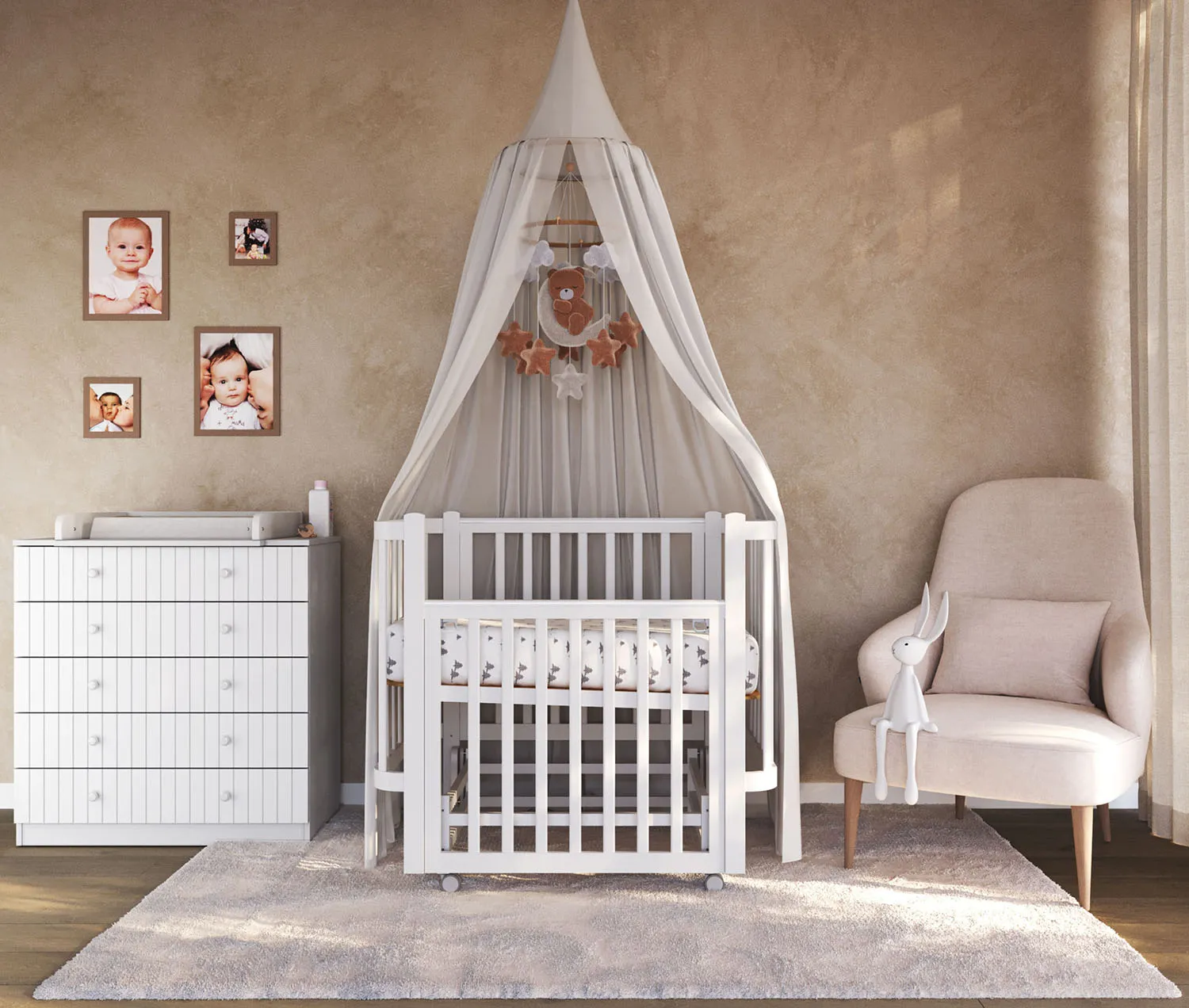 Кроватка детская ANTEMI Terra Light New с маятником 100х70