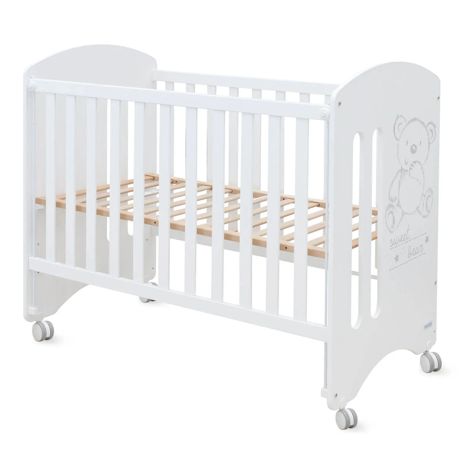 Приставная кроватка 120x60 Micuna Sweet Bear Basic + Матрас полиуретановый СН-620