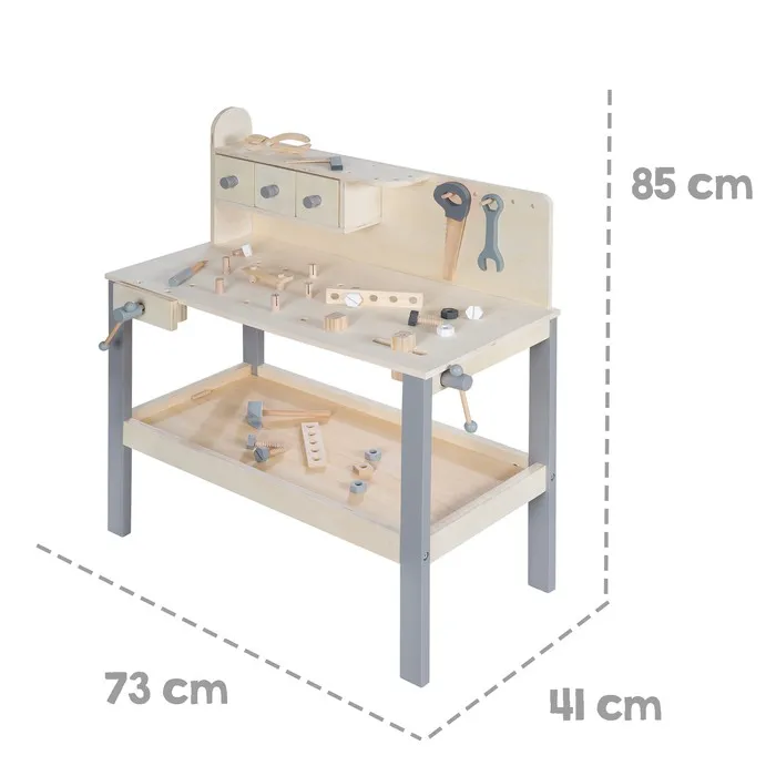 Мастерская детская для мальчиков ROBA с аксессуарами натуральный/серый 97210GA