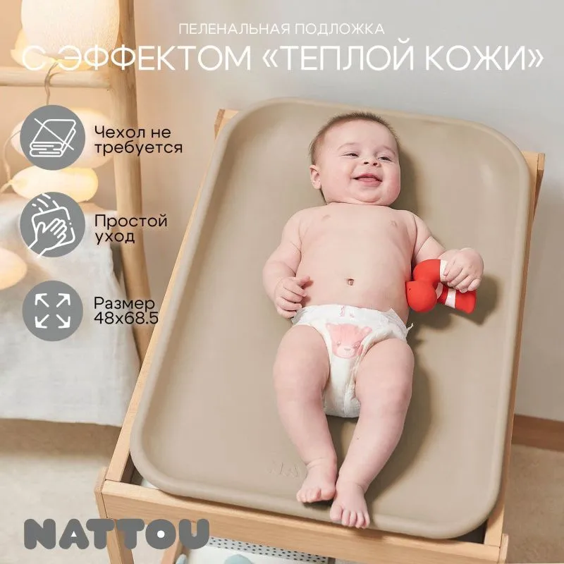 Матрасик пеленальный Nattou grey 145046. Изображение 20