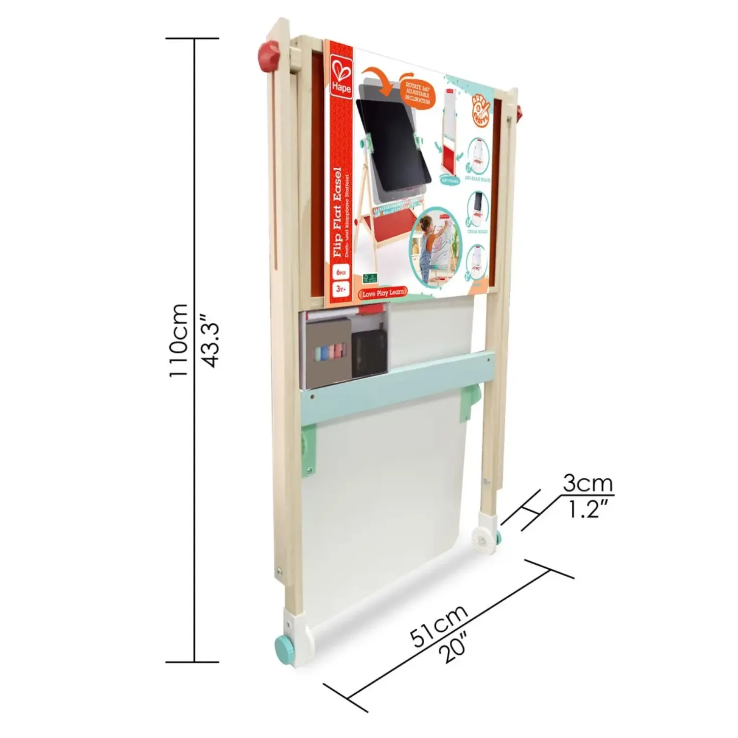 Мольберт HAPE перевернутый плоский для рисования E1063_HP