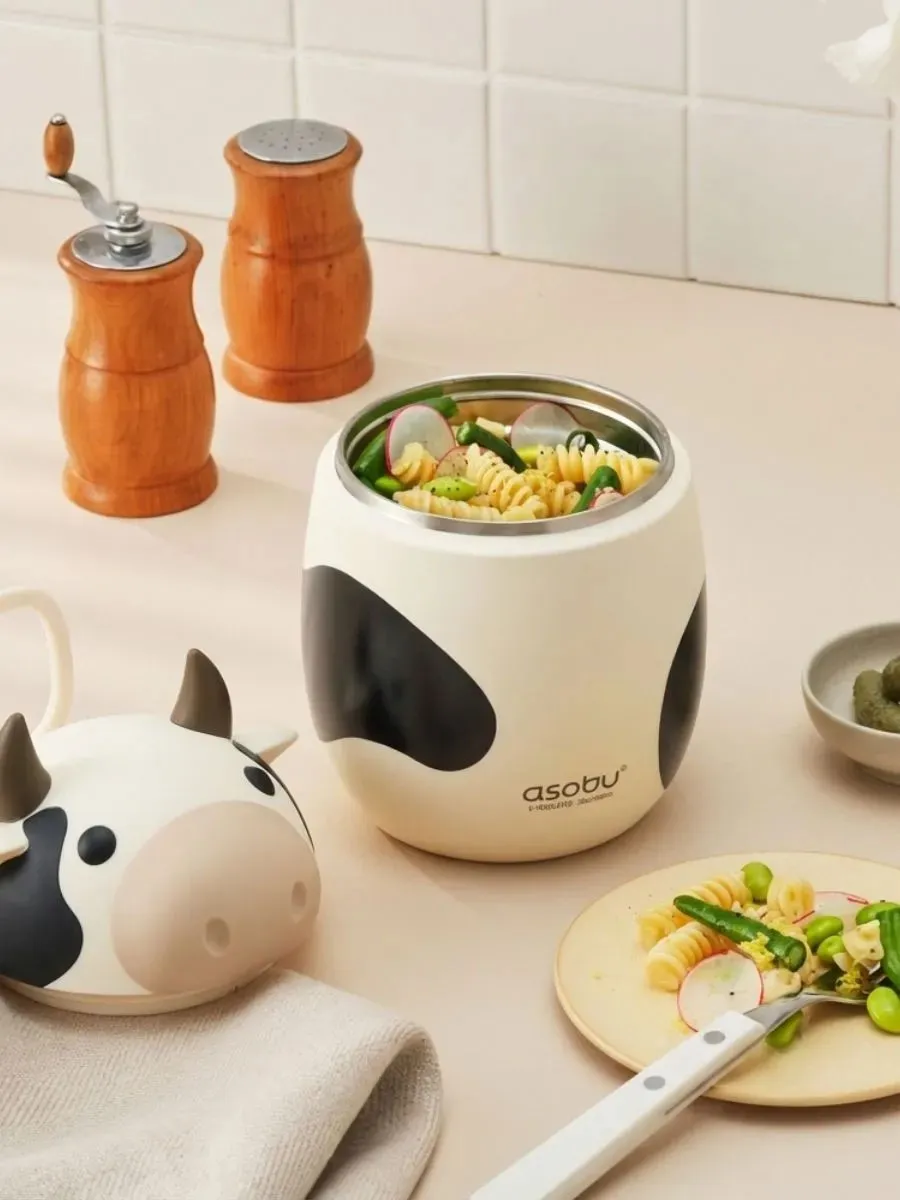 Термоконтейнер Asobu для еды Foodie 600 мл корова 75226. Изображение 15
