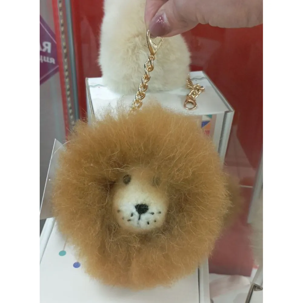 Подвеска-помпон ЛеРаРу Лев 11 см