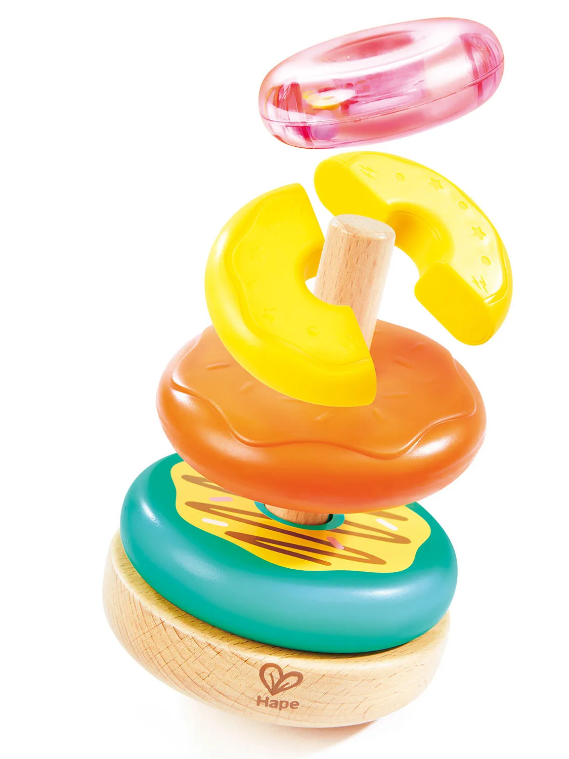 Игрушка развивающая HAPE «Пирамидка» Башня пончиков E0532_HP