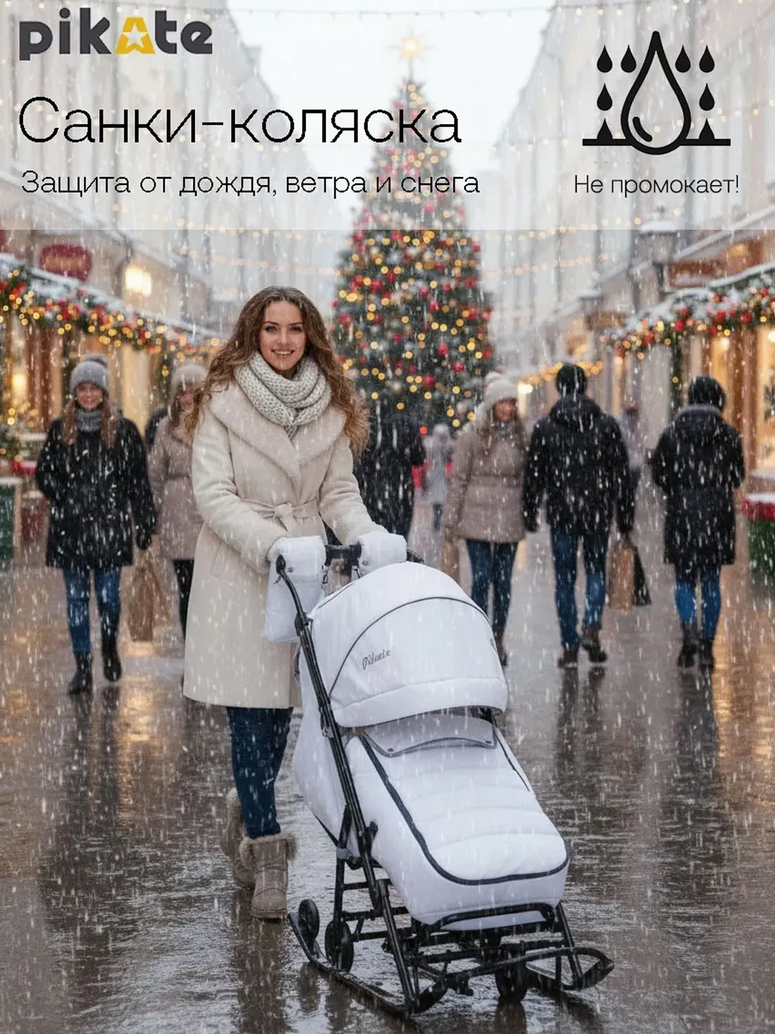 Санки-коляска Pikate Onyx