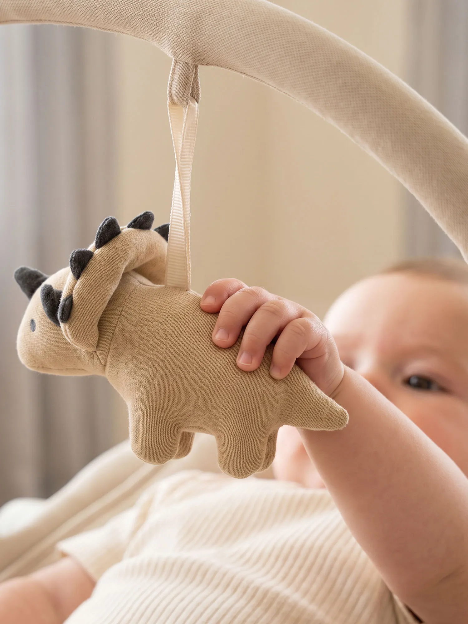 Шезлонг-качалка UNIX Kids Dino Бежевый (Camel) BBOUNCERDINOCL. Изображение 26