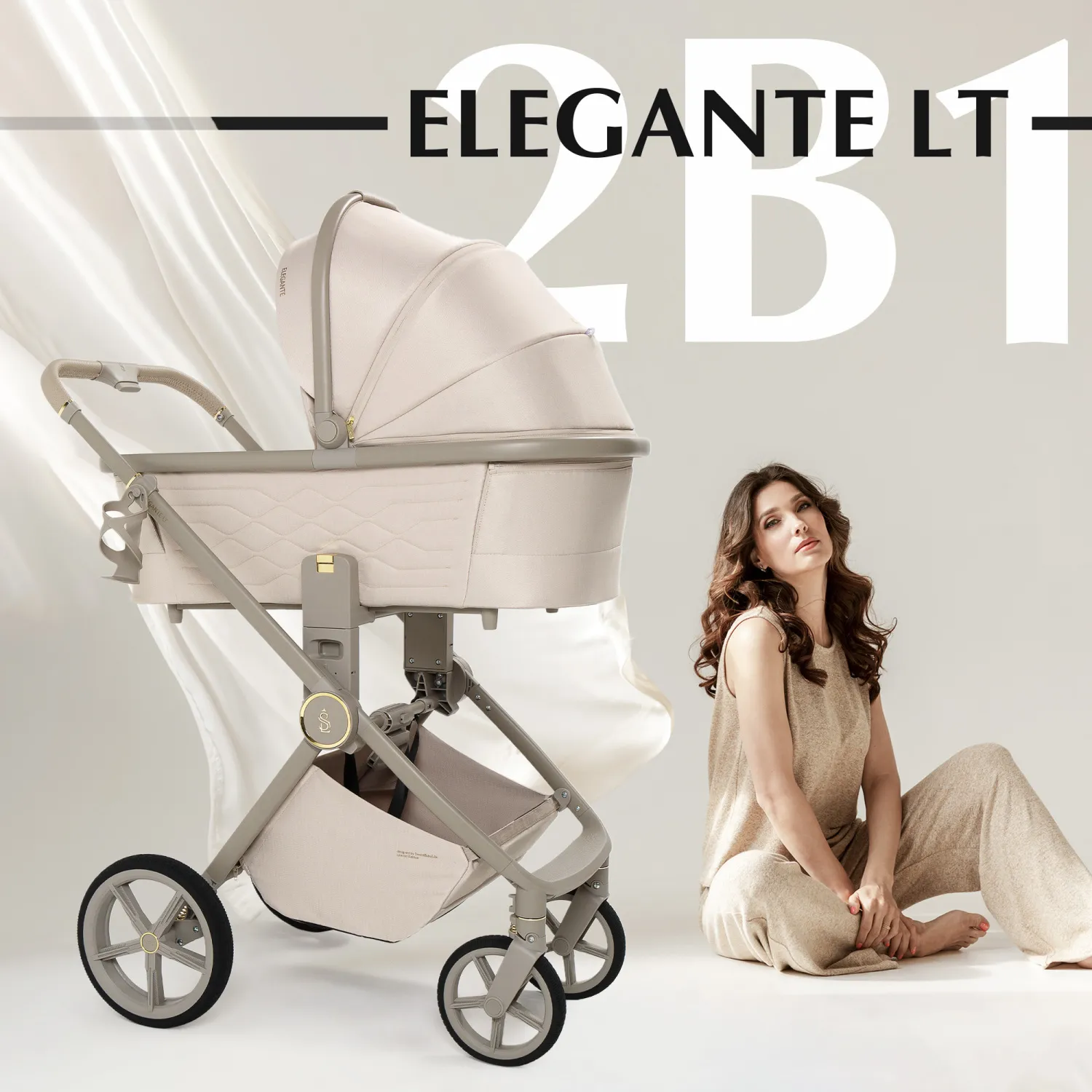 Коляска 2 в 1 SBL Elegante LT Beige