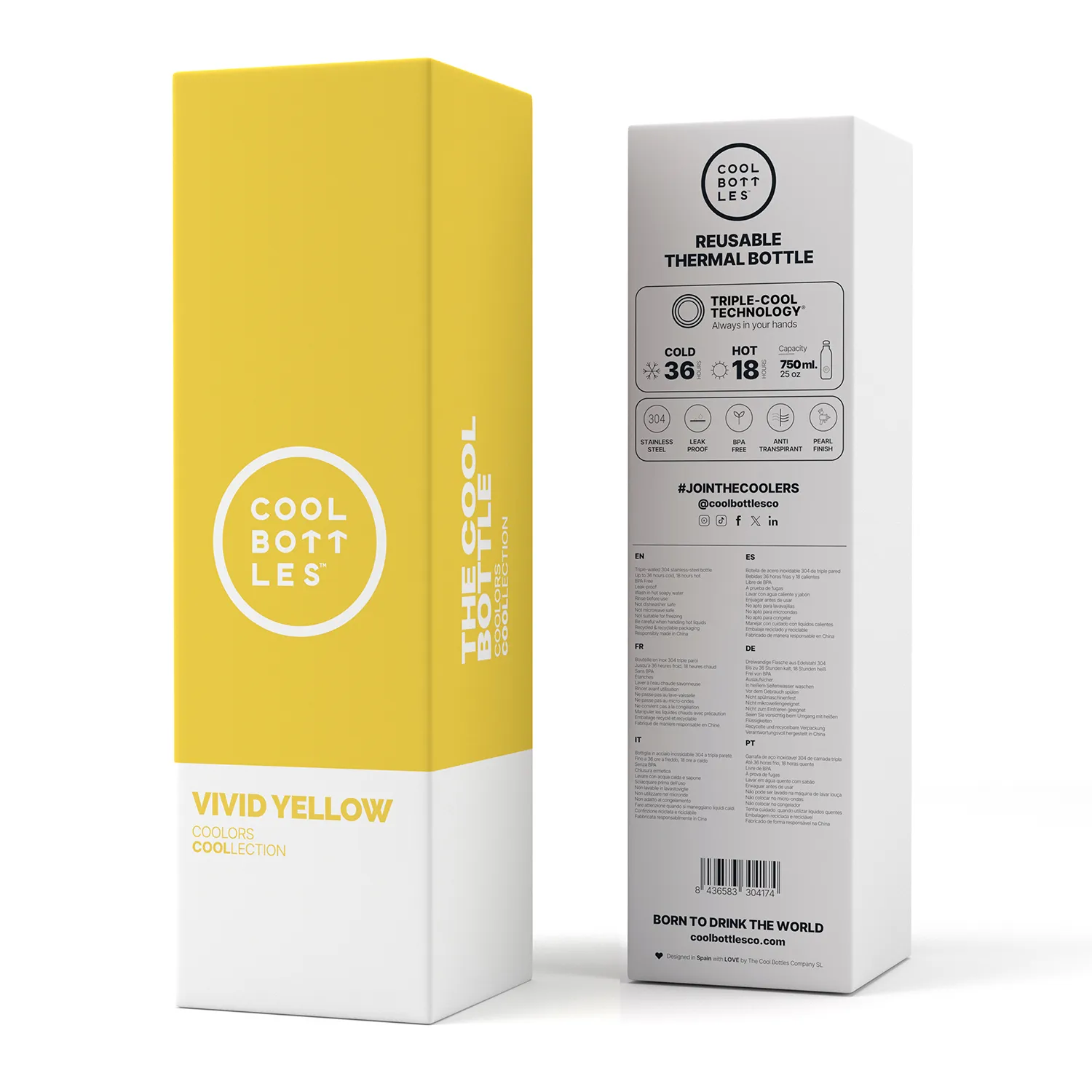 Термос–термобутылка Cool Bottles Vivid Yellow 750 мл CB750VIY