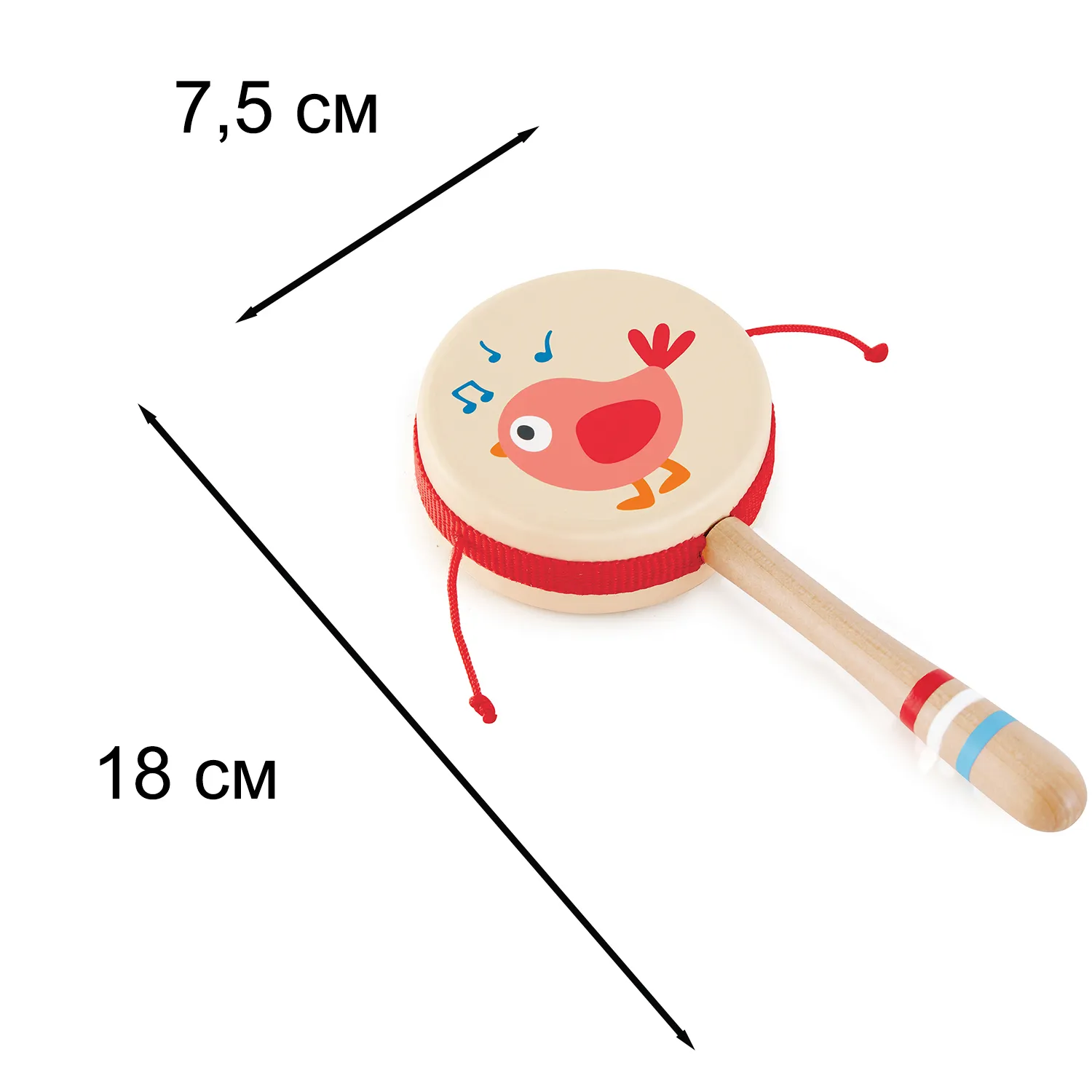 Игрушка-погремушка Hape в форме барабана E8380_HP