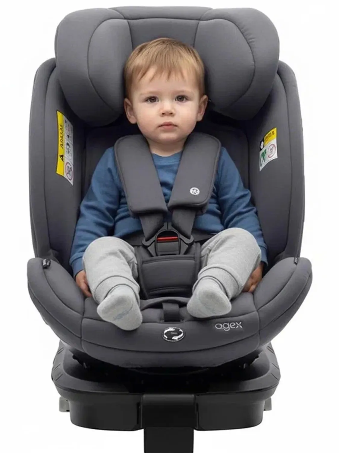 Автокресло 0+/1/2/3 Agex Comfort i-Fix 360 нов, серый (grey). Изображение 31