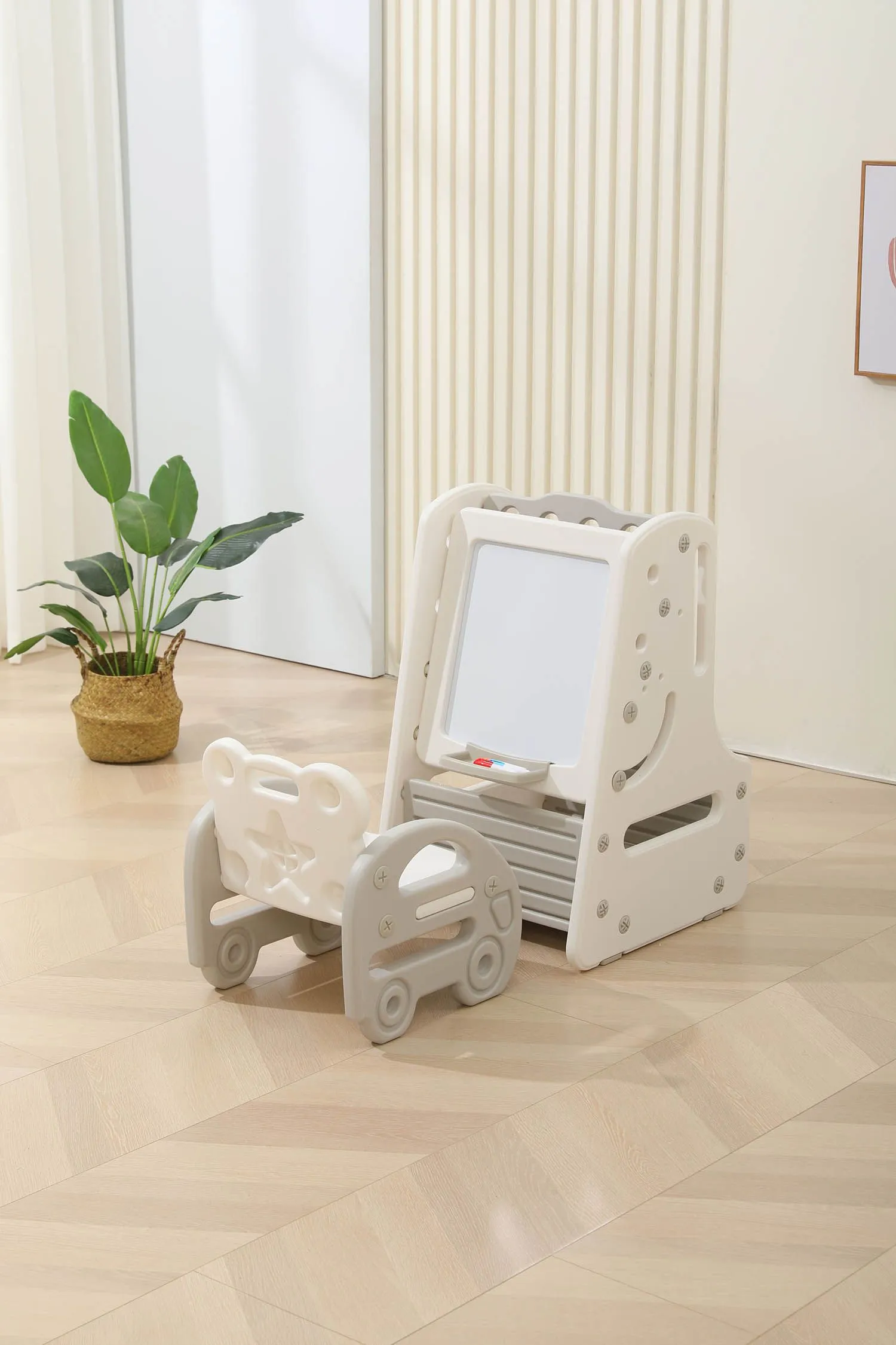 Стол трансформер детский 3 в 1 UNIX Kids Grey со стульчиком PPT3IN1GRY