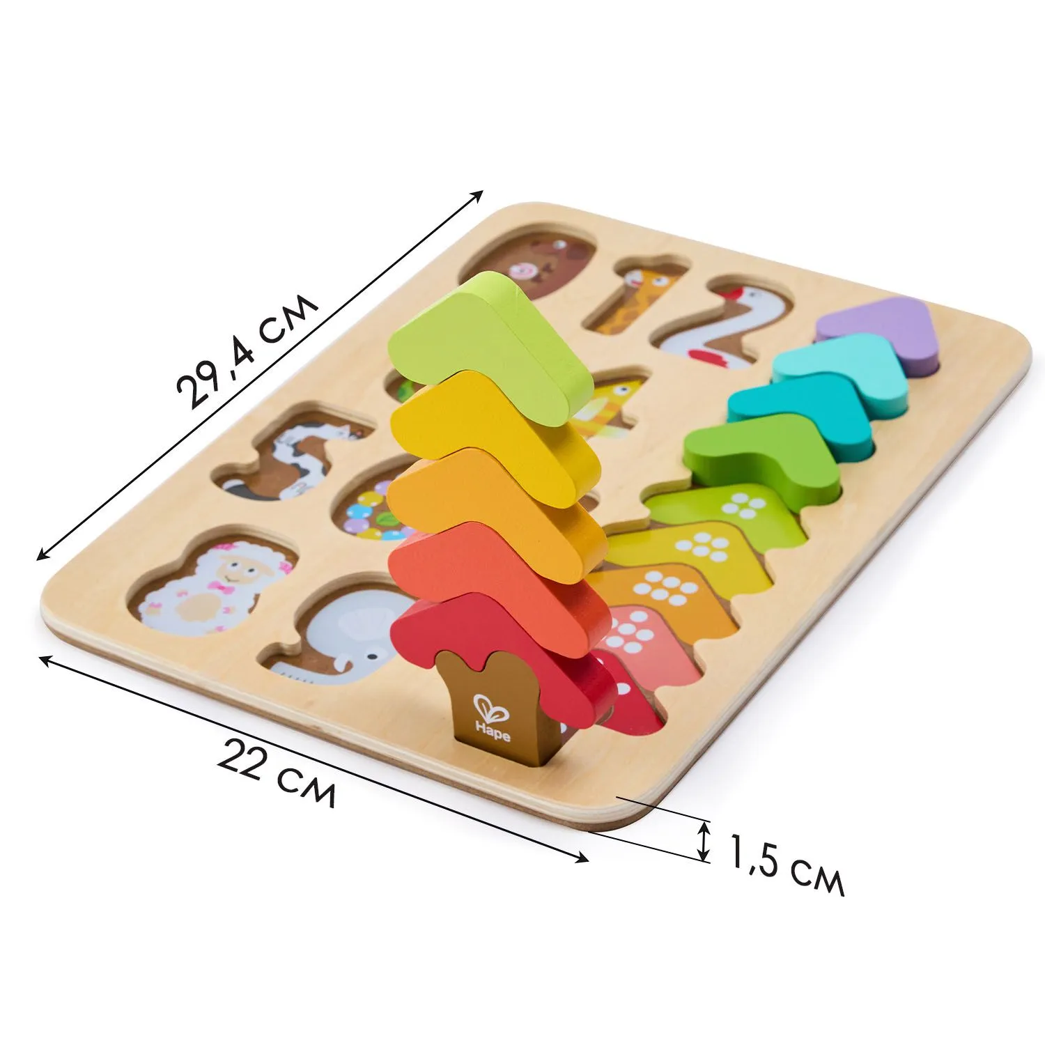 Пазл HAPE для детей «Умняша» Цвета и цифры, 20 элементов E1657_HP