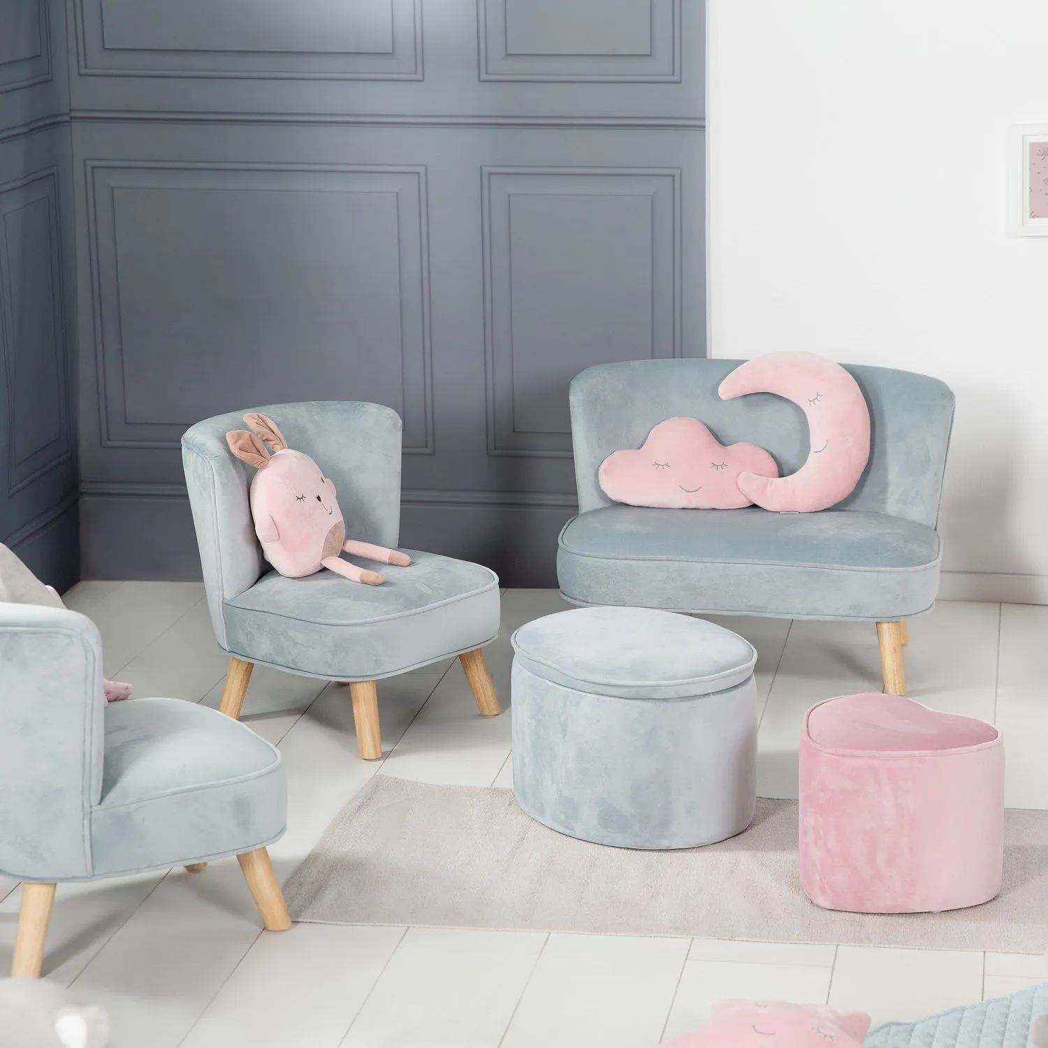 Детский велюровый диван Roba Lil Sofa