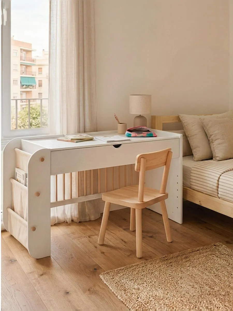 Кровать Micuna Salonica 120*60 белый/дерево (white/wood). Изображение 14