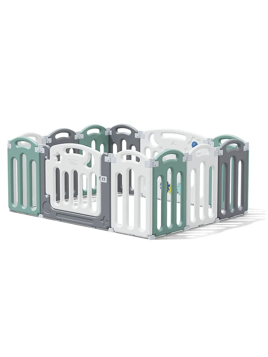 Манеж UNIX Kids Simple 114x151 Color PPSI10GGW + Коврик складной 120x150 см Camel PMLG120C