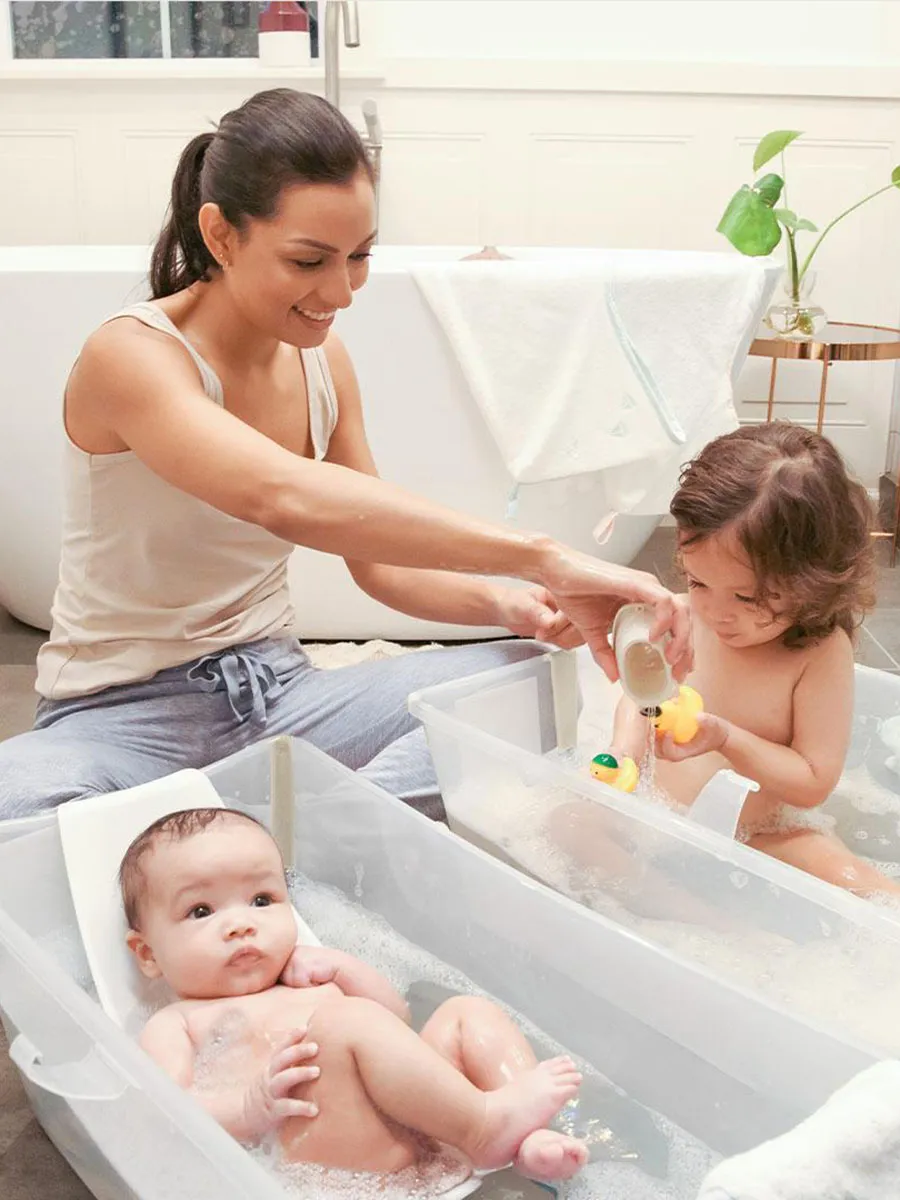 Ванночка с горкой Stokke Flexi Bath Bundle, Tub with Newborn Support Бежевый (Sandy Beige) 531512. Изображение 13