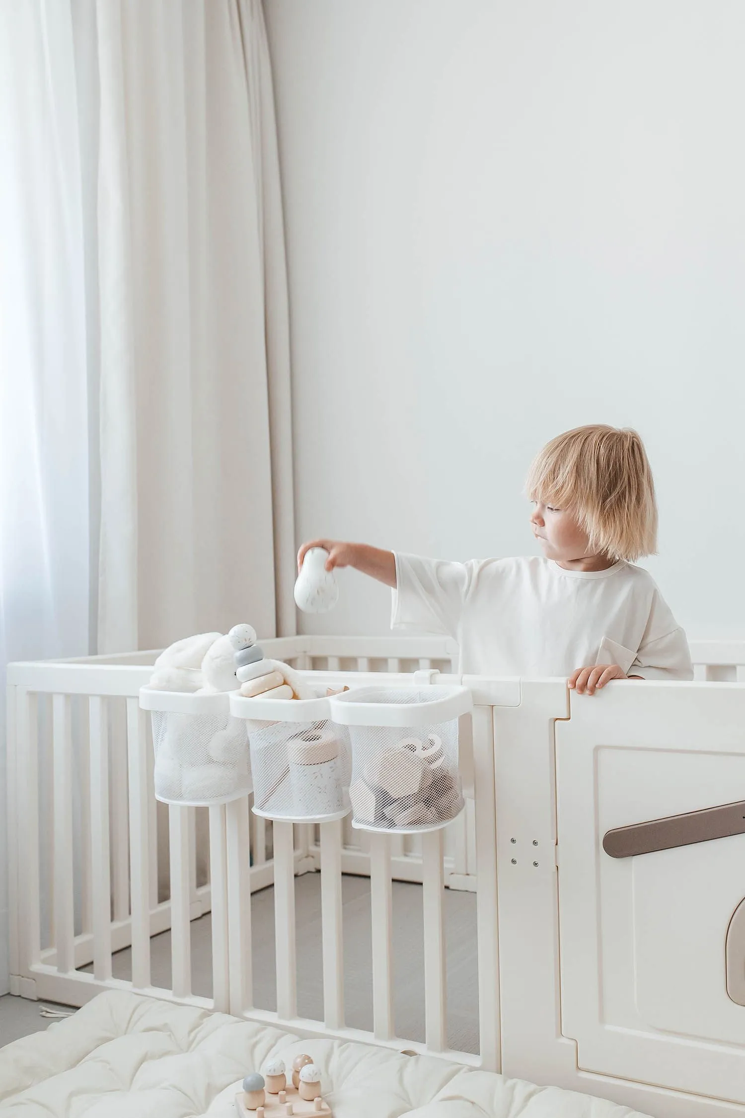 Органайзер для хранения подвесной UNIX Kids White с тремя отделениями универсальный PPBH3W
