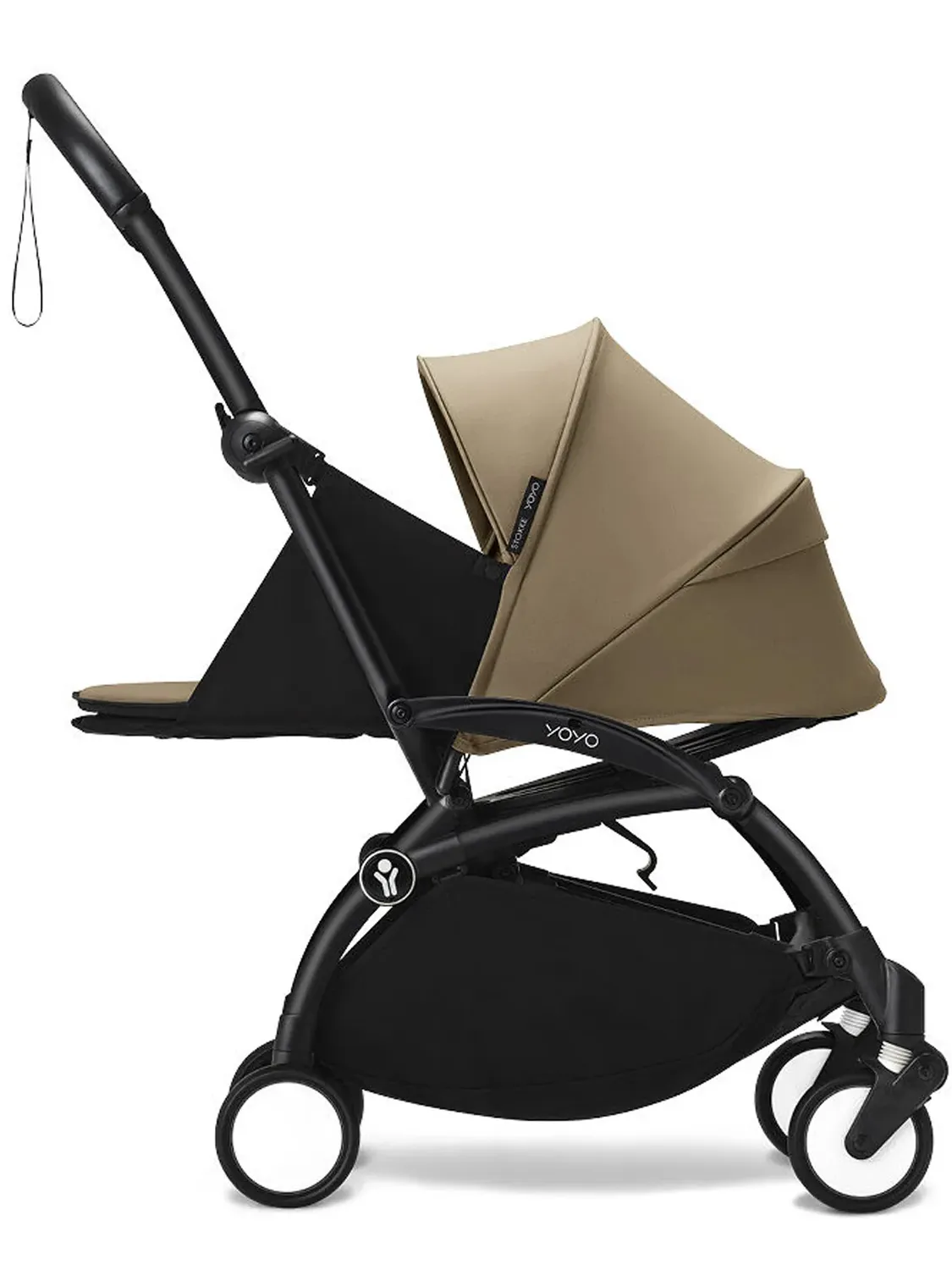 Коляска 2 в 1 Stokke YOYO3, кофейный (toffee), рама черная, люлька мягкая. Изображение 4