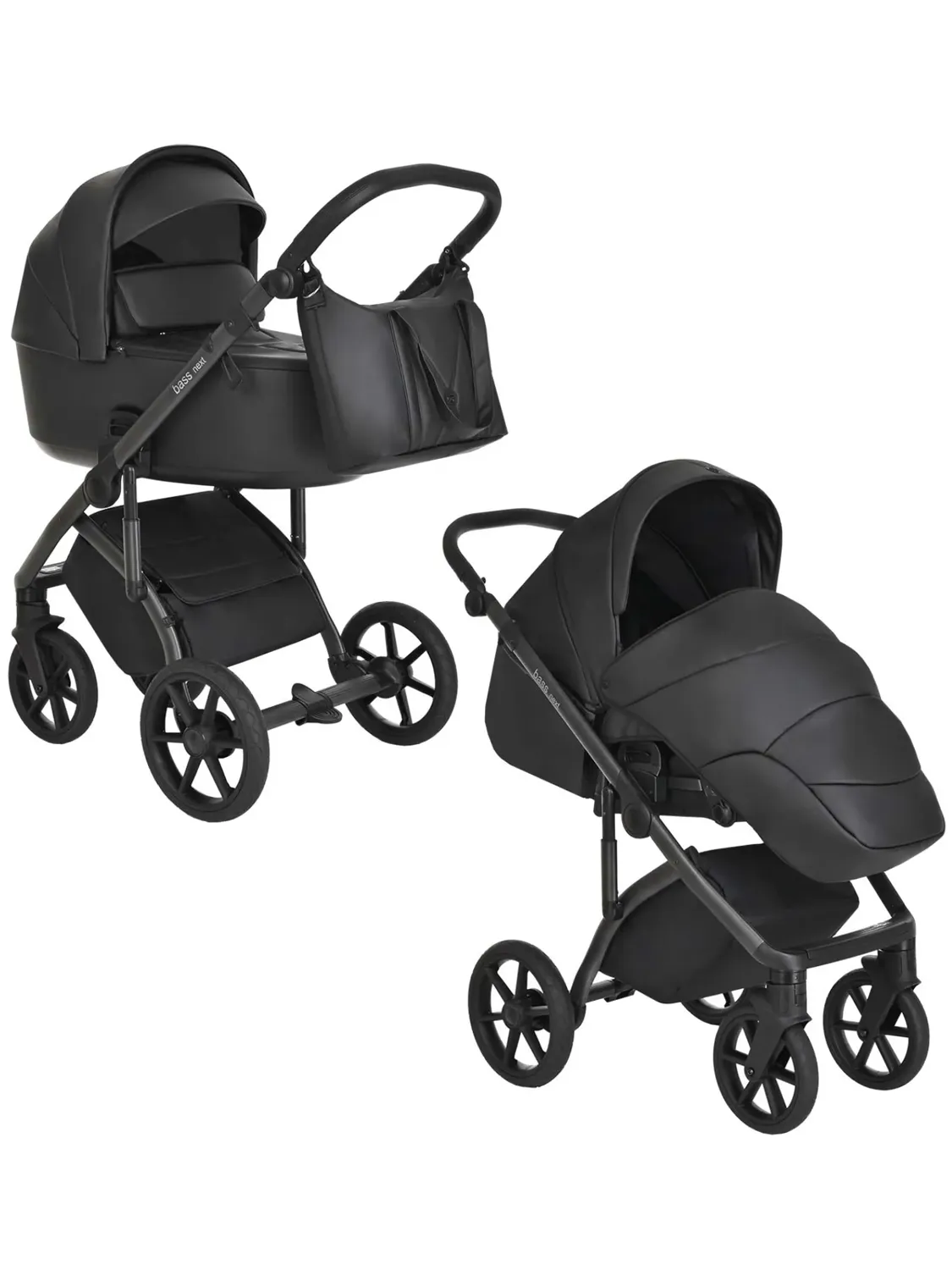 Коляска 2 в 1 Roan Bass Next экокожа