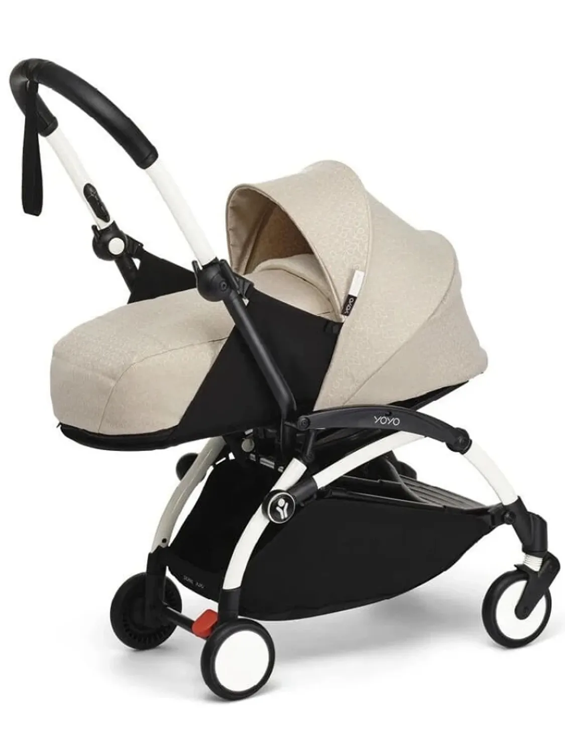 Коляска 2 в 1 STOKKE YOYO3 Бонпоинт, рама белая, люлька мягкая. Изображение 2