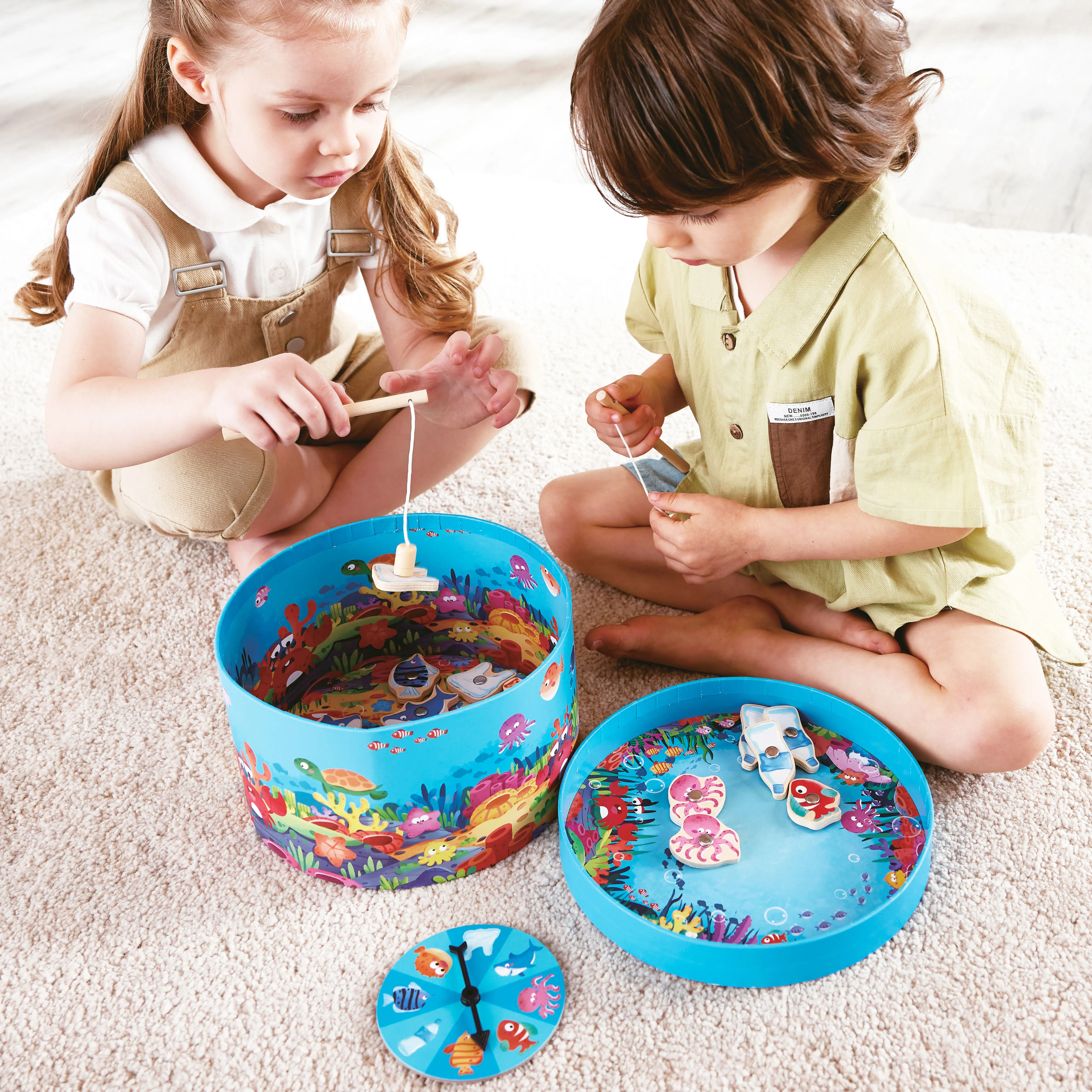 Игра настольная HAPE детская «Играем вместе», Эко Рыбалка E1104_HP