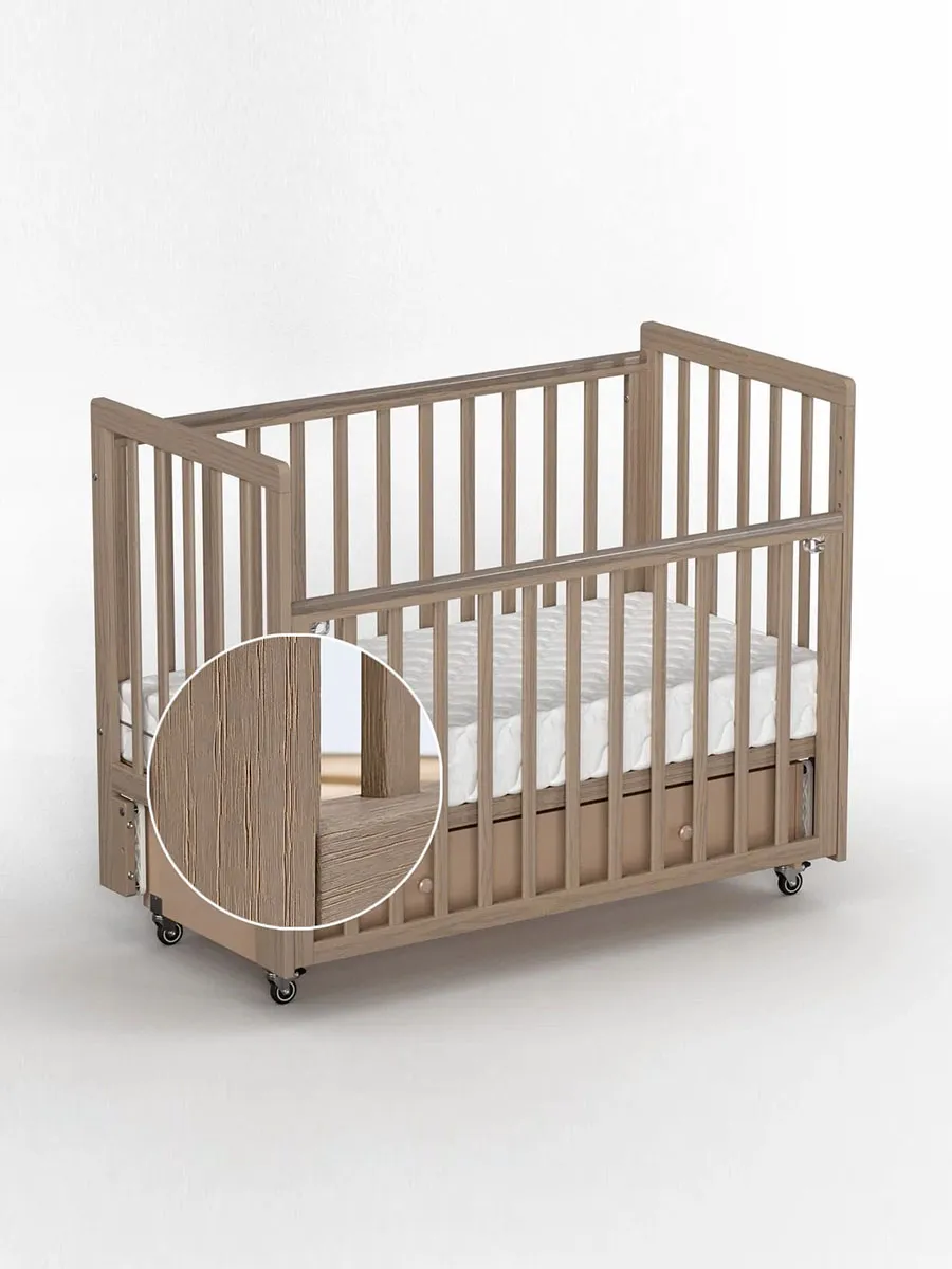 Кровать ANTEMI Classic Sleep Premium 120х60 с ящиком-маятником капучино НИК 24
