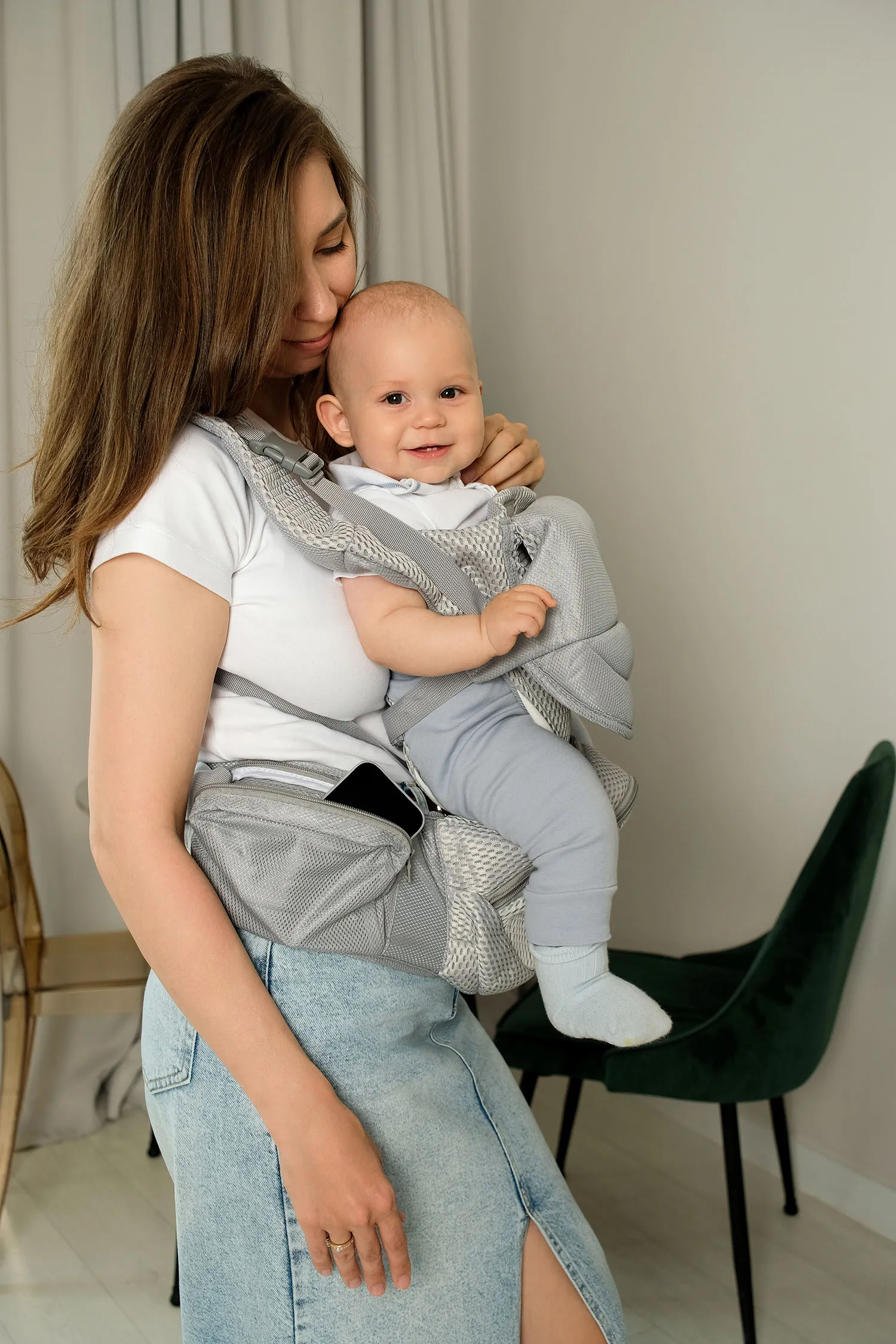 Рюкзак переноска Fiorellino dark grey mesh MD2003