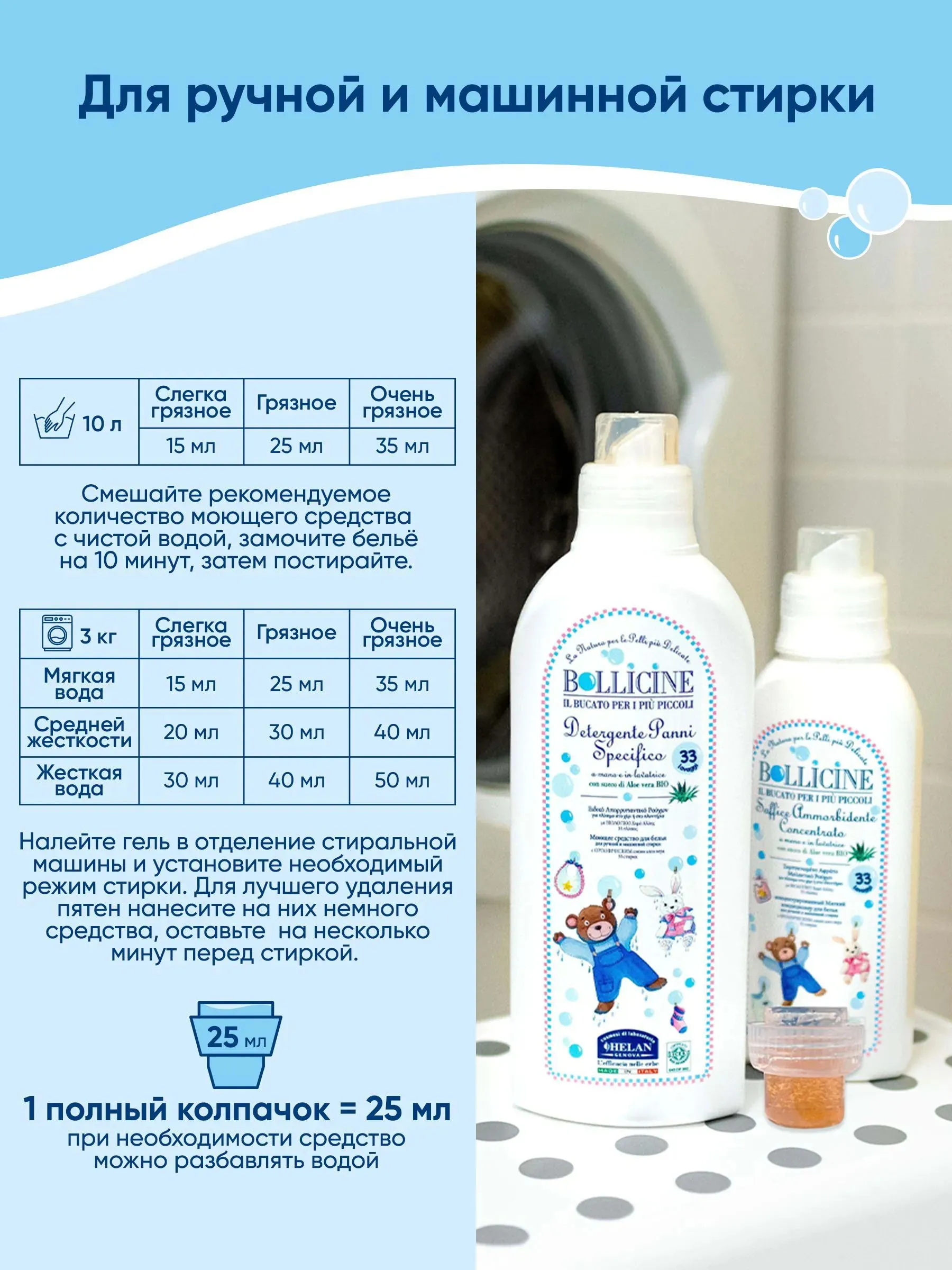 Жидкое средство HELAN натуральное для стирки детского белья 1000 мл 136B-RU