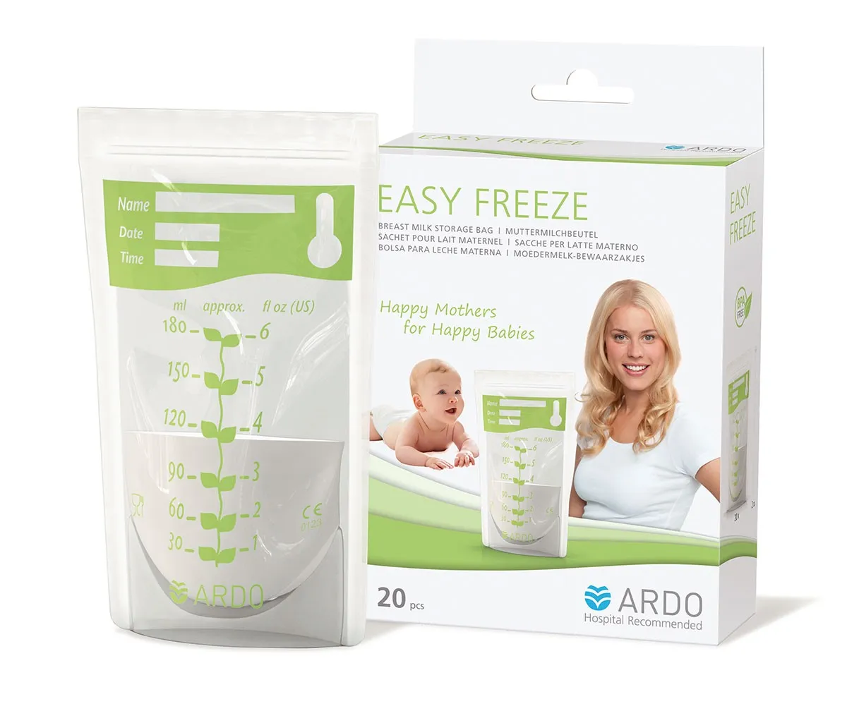 Пакеты для сбора и замораживания грудного молока Ardo Easy Freeze с индикатором температуры и верхним зажимом, 20 шт 63.00.207