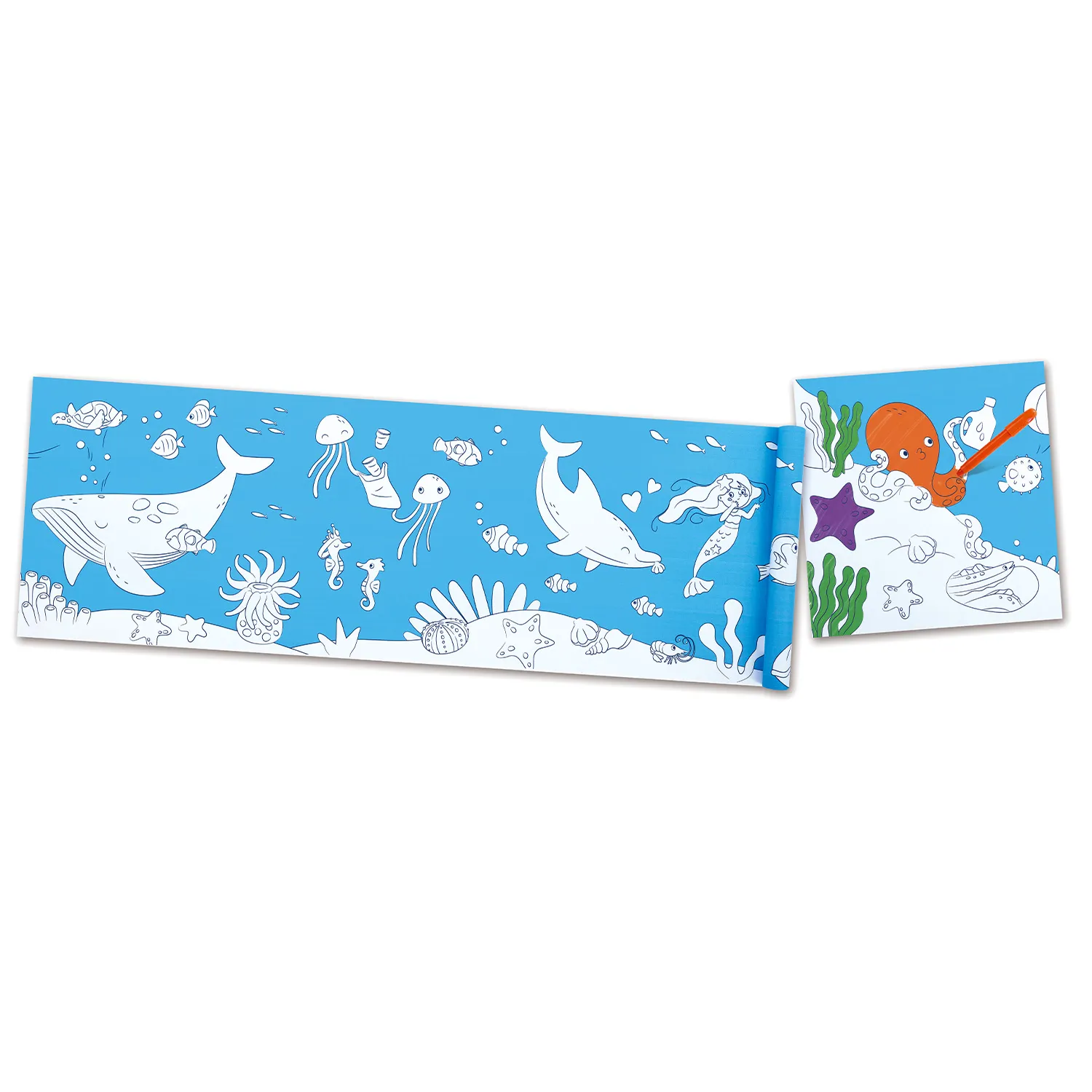 Набор большой игровой HAPE «Юный Пикассо» Раскрась подводный мир E2018_HP