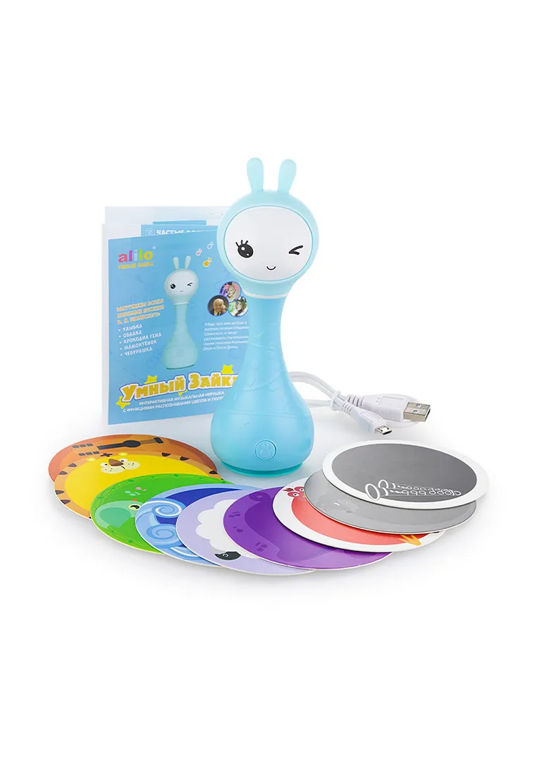 Музыкальная игрушка Alilo Умный зайка R1 синий 60402